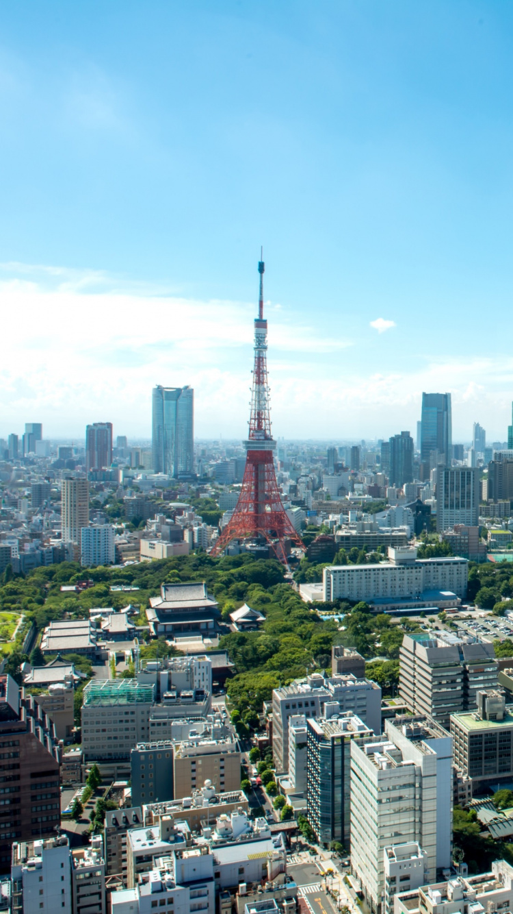 Horizon de la Ville Sous le Ciel Bleu Pendant la Journée. Wallpaper in 750x1334 Resolution