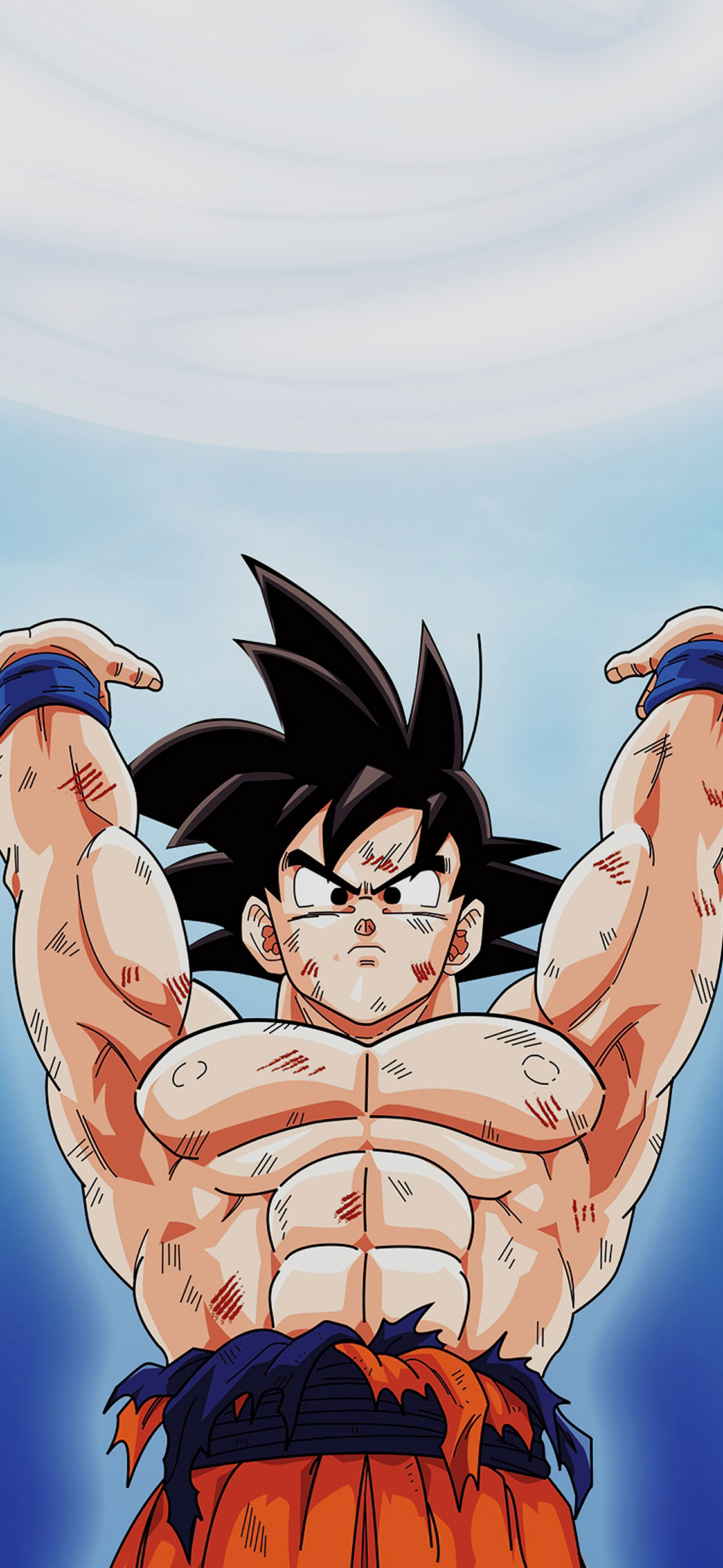 Anime, Dragon Ball Z, Son-goku, Vegeta, Dragon. Wallpaper in 1125x2436 Resolution