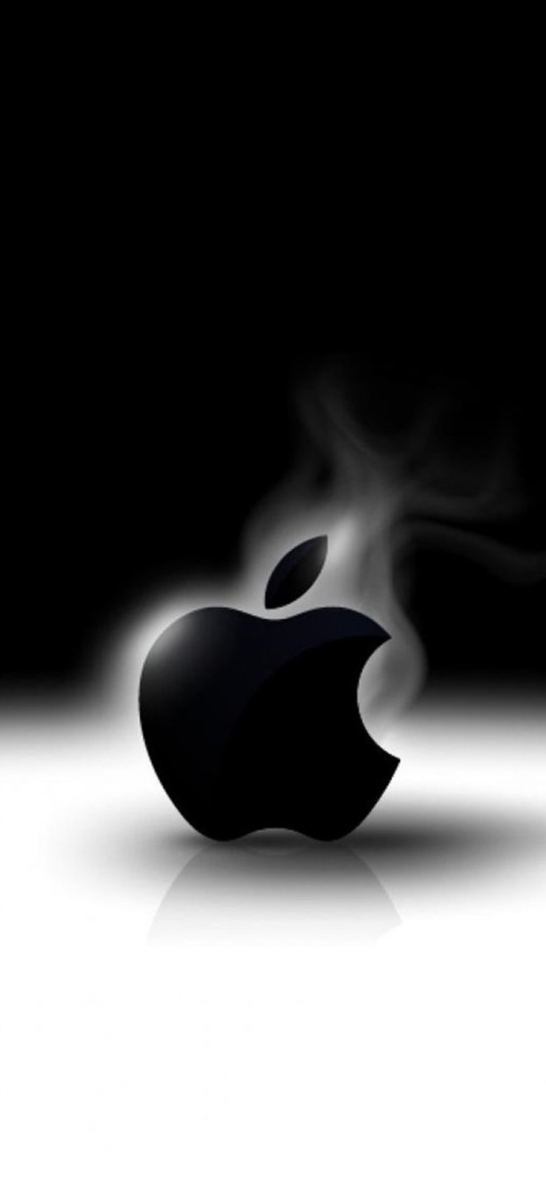 Apple, Black, Darkness, Graphics, Logo. Wallpaper in 1125x2436 Resolution