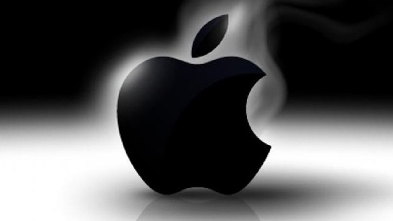 Apple, Black, Darkness, Graphics, Logo. Wallpaper in 1280x720 Resolution