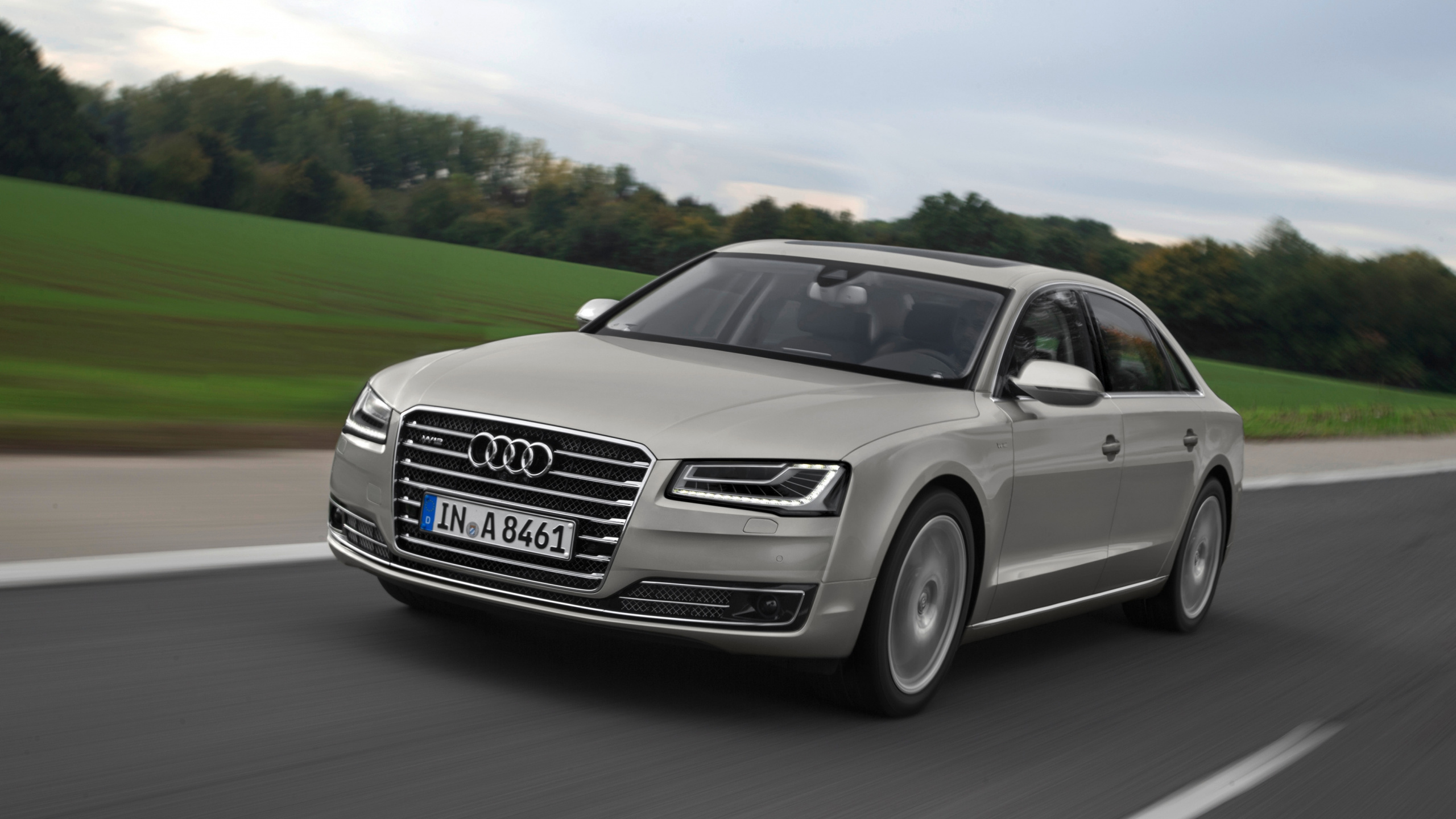 Black Audi Sedan on Road During Daytime. Wallpaper in 2560x1440 Resolution