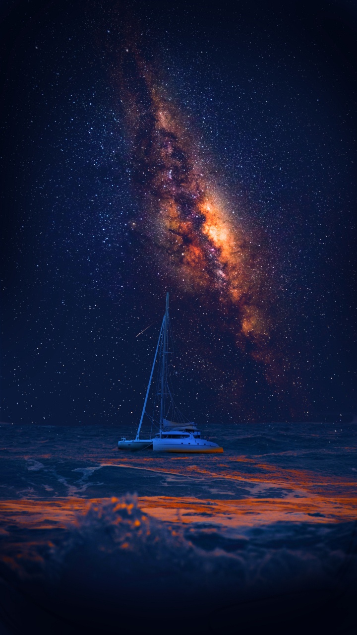 Sailboat, Yacht, Ship, Boat, Atmosphere. Wallpaper in 720x1280 Resolution