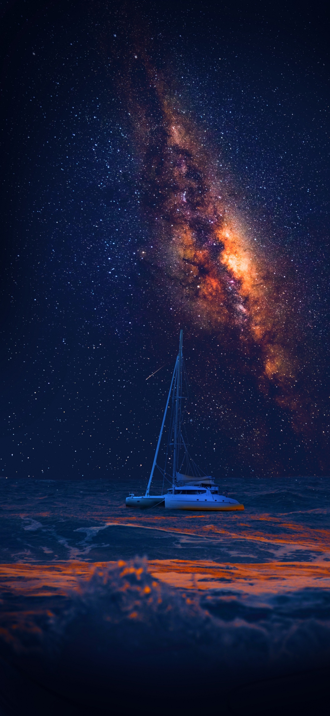 Velero, Yate, Buque, Barco, Ambiente. Wallpaper in 1125x2436 Resolution