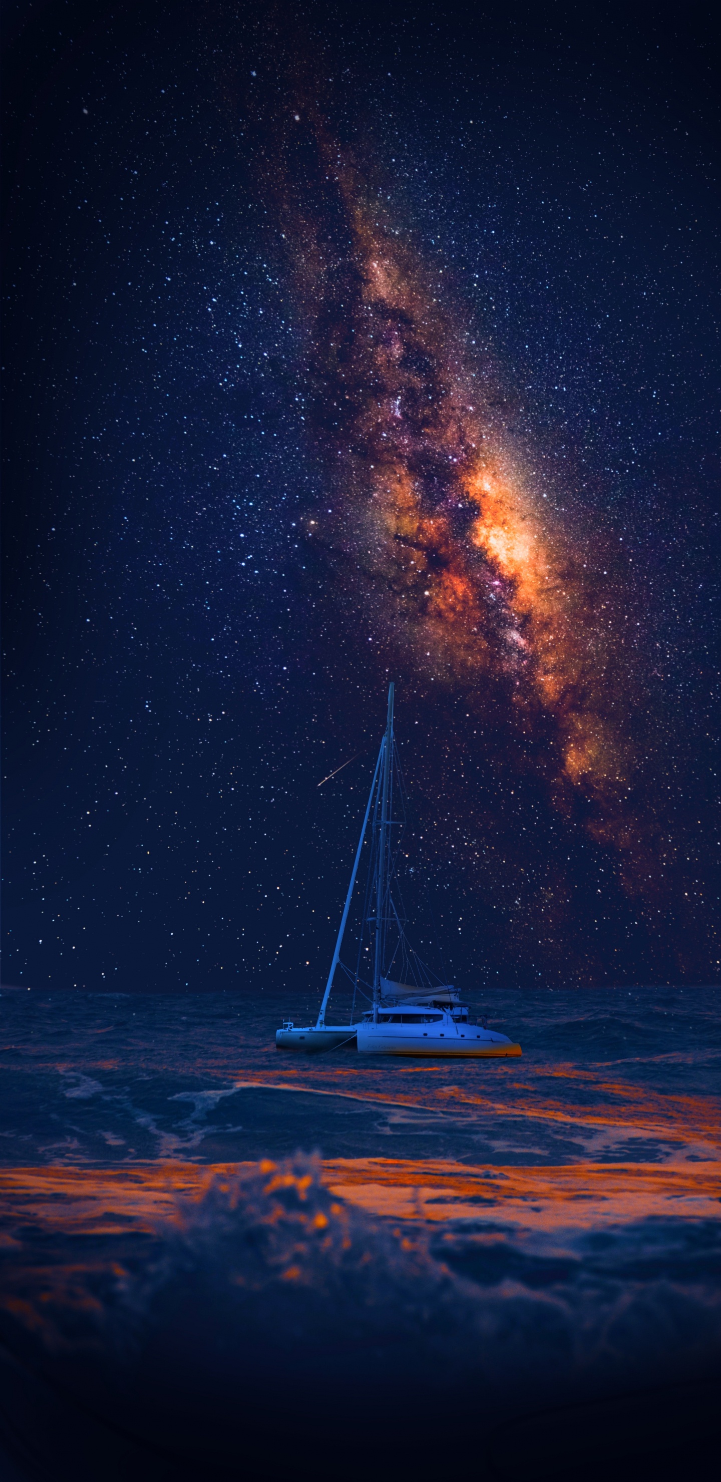 Velero, Yate, Buque, Barco, Ambiente. Wallpaper in 1440x2960 Resolution