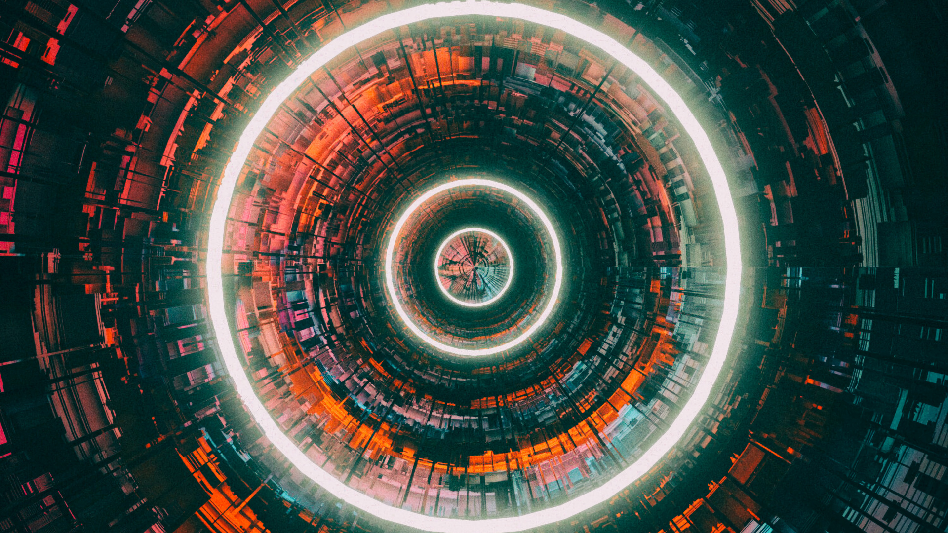 Black and Red Round Light. Wallpaper in 1920x1080 Resolution