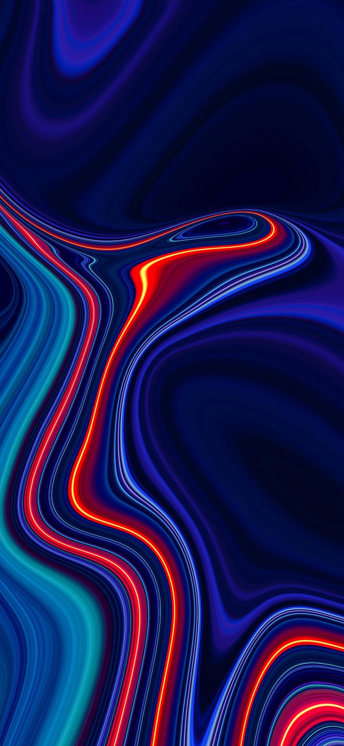 Electric Blue, Android, Water, Light, Purple. Wallpaper in 1125x2436 Resolution