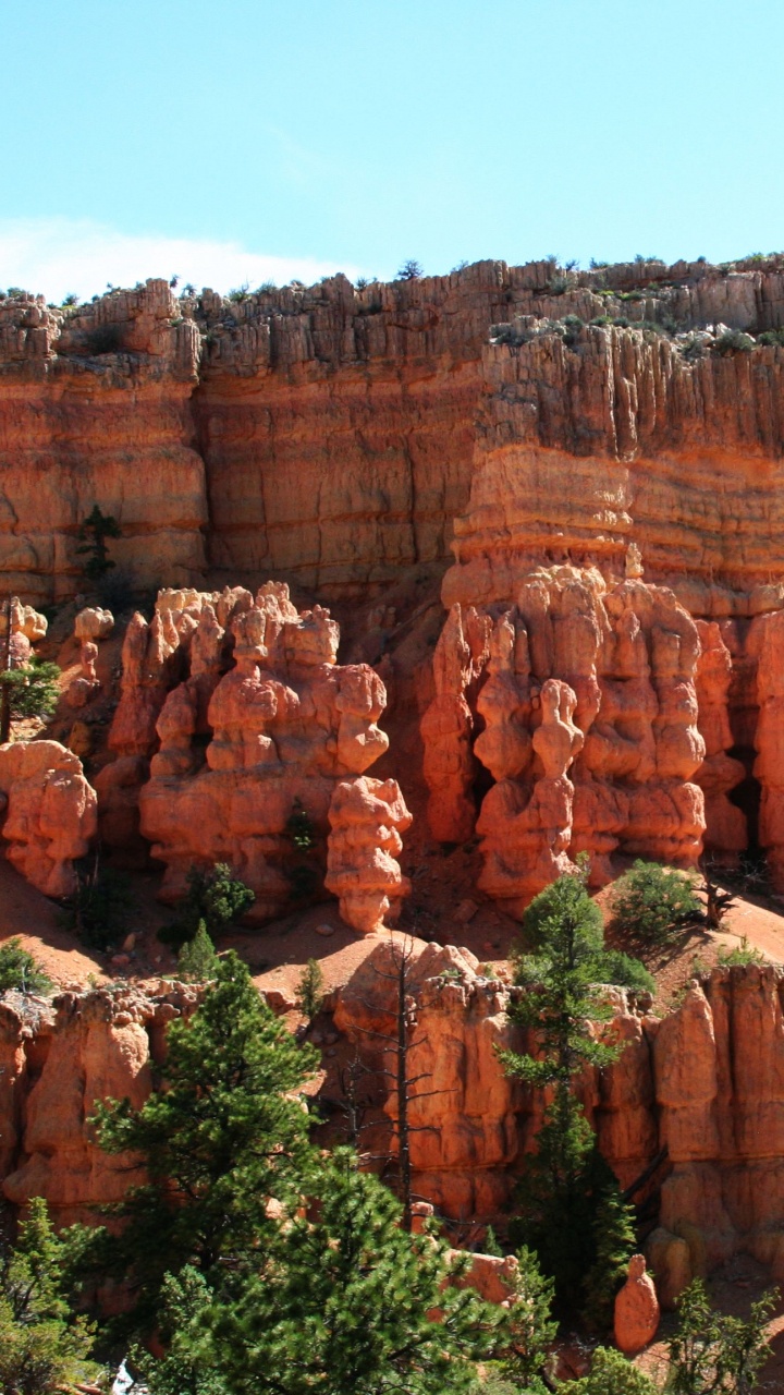 Brown Rock Formation Under Blue Sky During Daytime. Wallpaper in 720x1280 Resolution