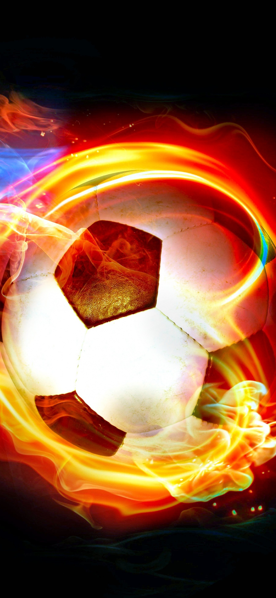 球, 橙色, 红色的, 光, 火焰 壁纸 1125x2436 允许