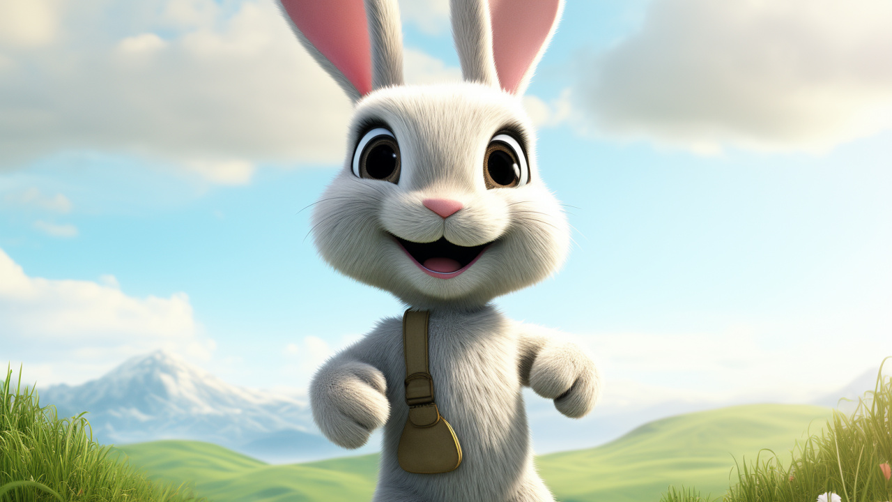 Lapin, Heureux, Les Lapins et Les Lièvres, Faon, Les Gens Dans la Nature. Wallpaper in 1280x720 Resolution