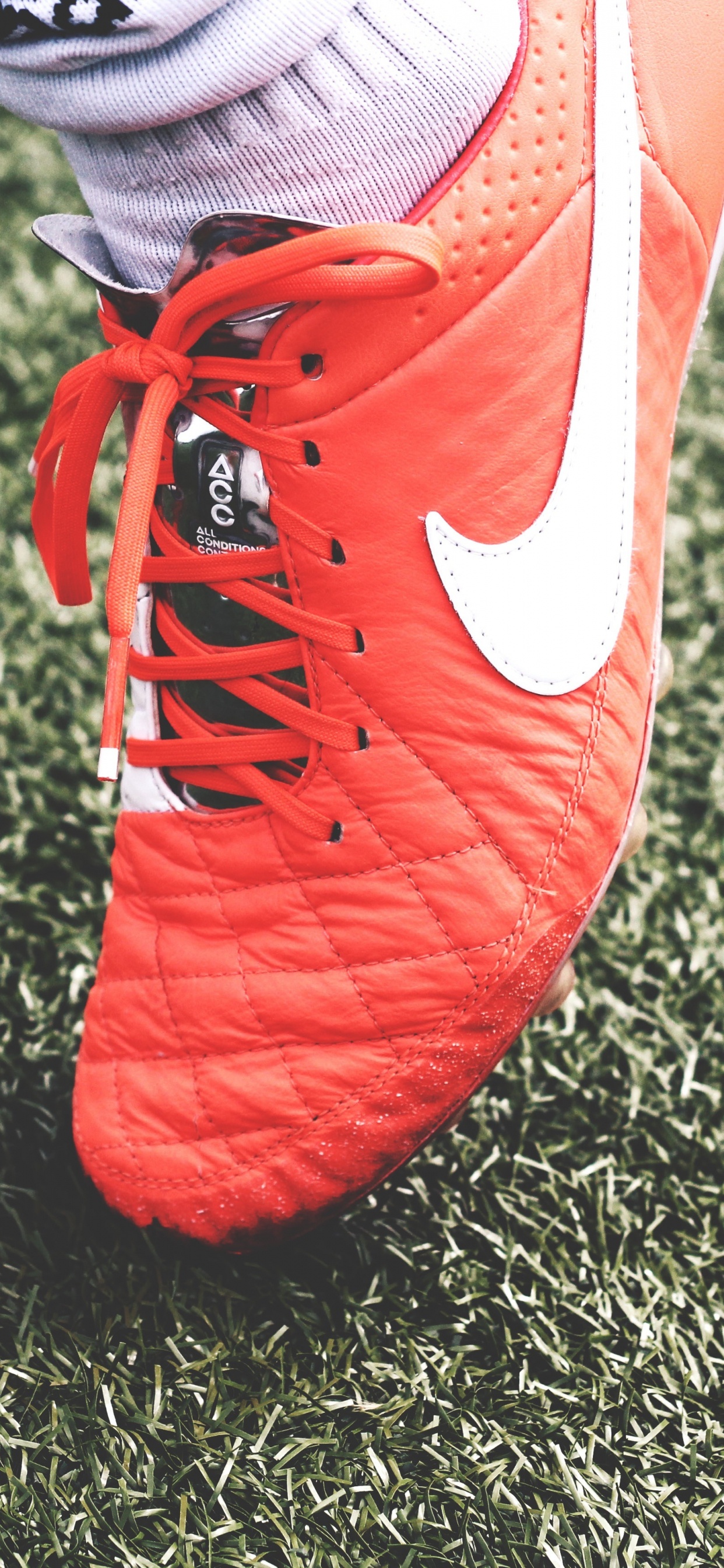 Rote Und Weiße Nike Sportschuhe. Wallpaper in 1242x2688 Resolution