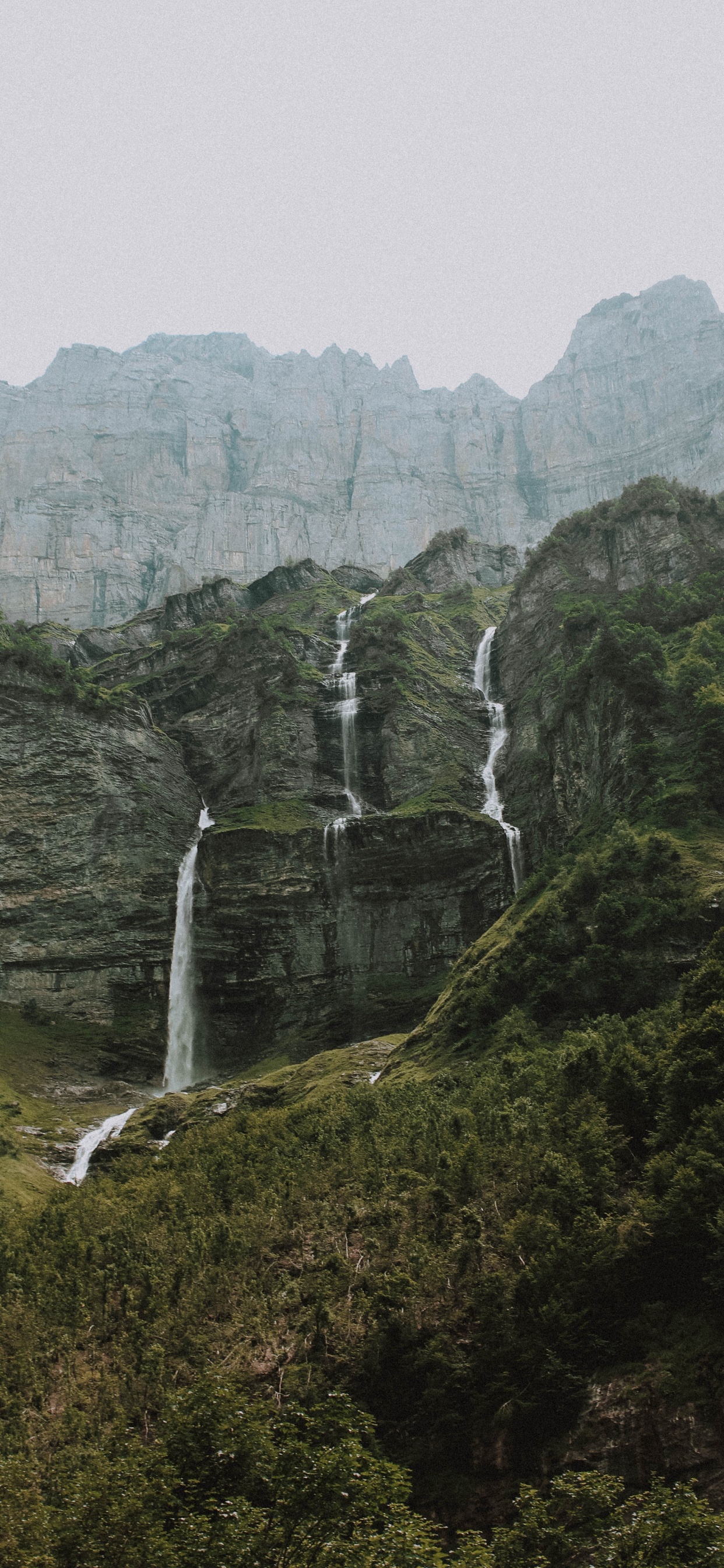 Valle, Cascada, Paisaje Natural, Acantilado, Montaje de Escenografía. Wallpaper in 1242x2688 Resolution