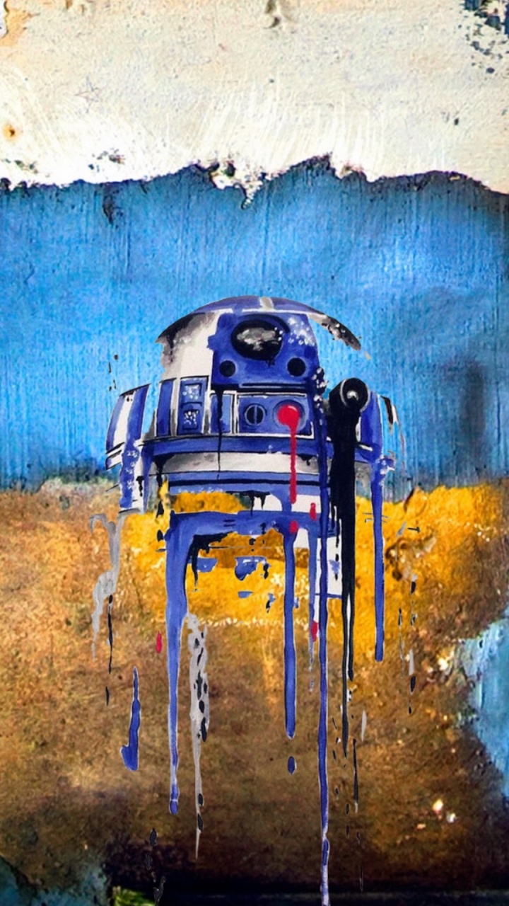 Apple, Blue, Peinture, Mur, Gaz. Wallpaper in 720x1280 Resolution