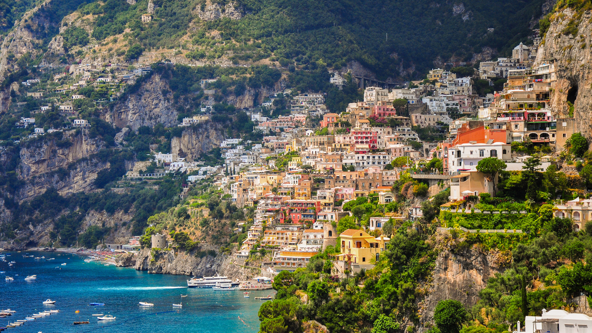 Wallpaper Aerial View of City Near Body of Water During Daytime, Full ...