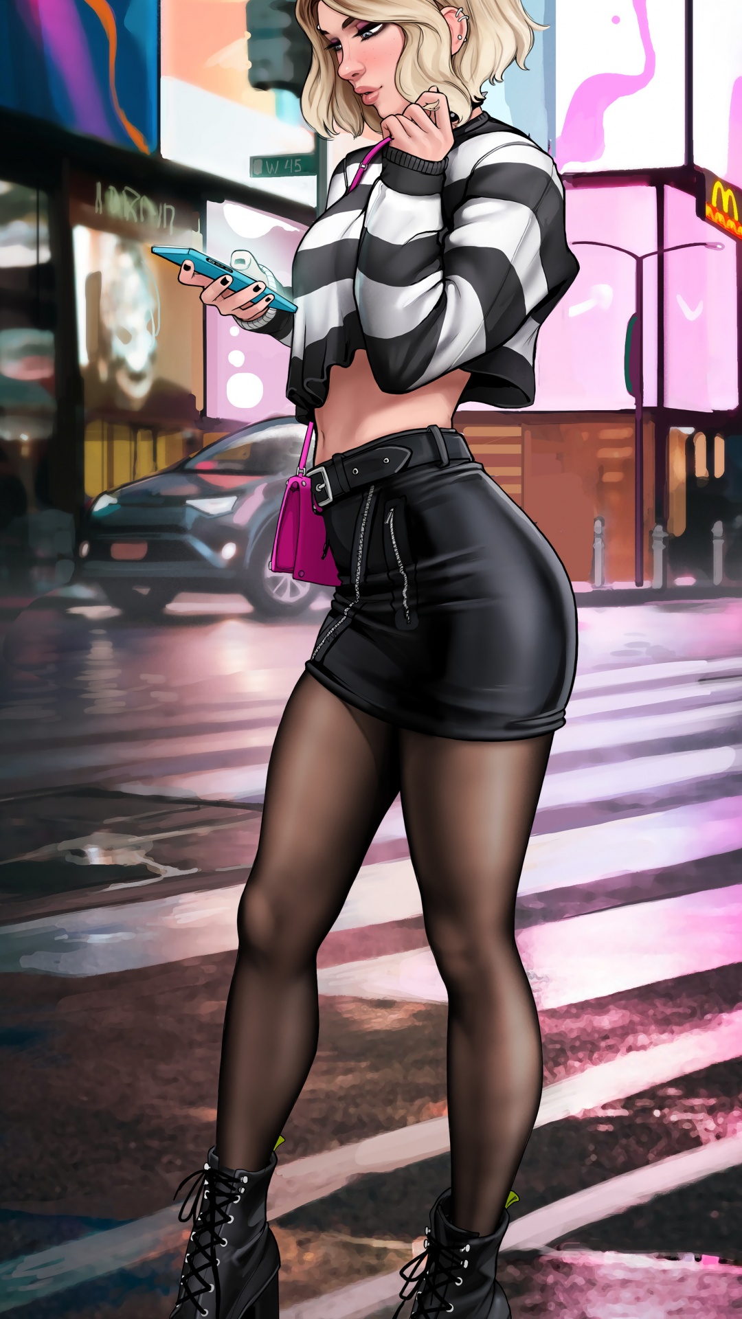 Aroma Sensei, Gwen Stacy, Ghost-spider, Spider-Man Into The Spider-Verse, Comics. Wallpaper in 1080x1920 Resolution