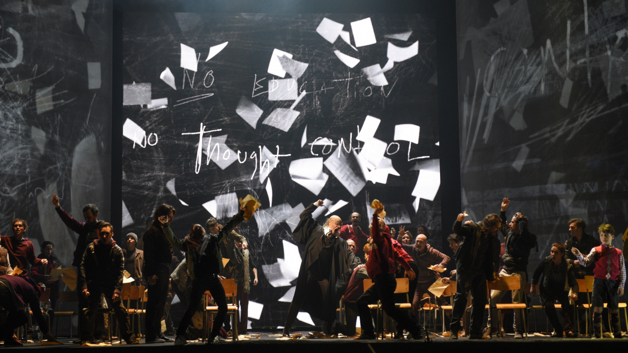 平克*弗洛伊德, 墙壁, 另一个砖墙一部分2, 歌剧, 性能 壁纸 1280x720 允许