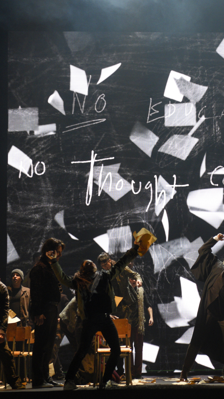 平克*弗洛伊德, 墙壁, 另一个砖墙一部分2, 歌剧, 性能 壁纸 750x1334 允许