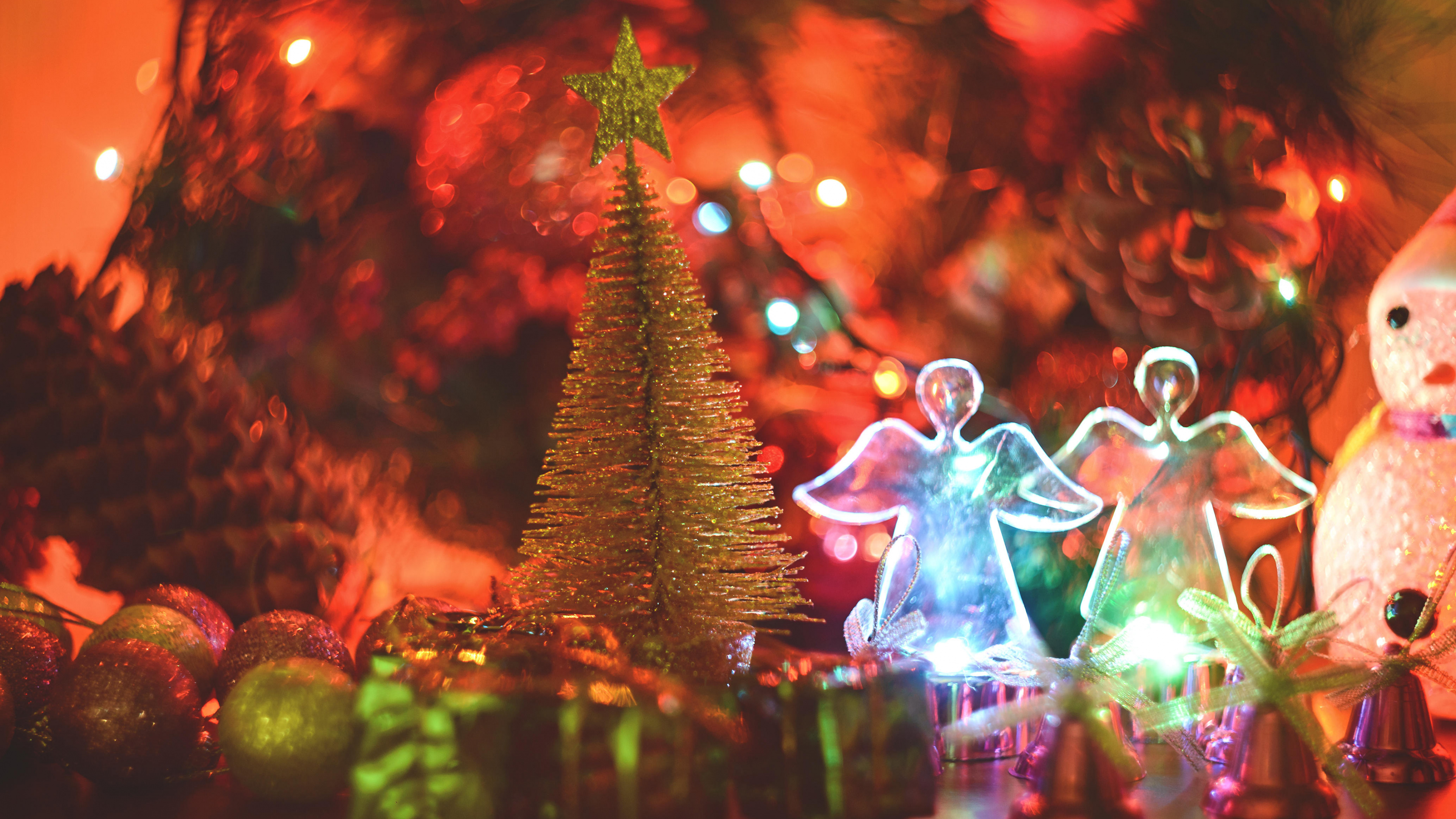 Christmas Day, New Year, Holiday, Christmas Tree, Christmas Decoration. Wallpaper in 3840x2160 Resolution