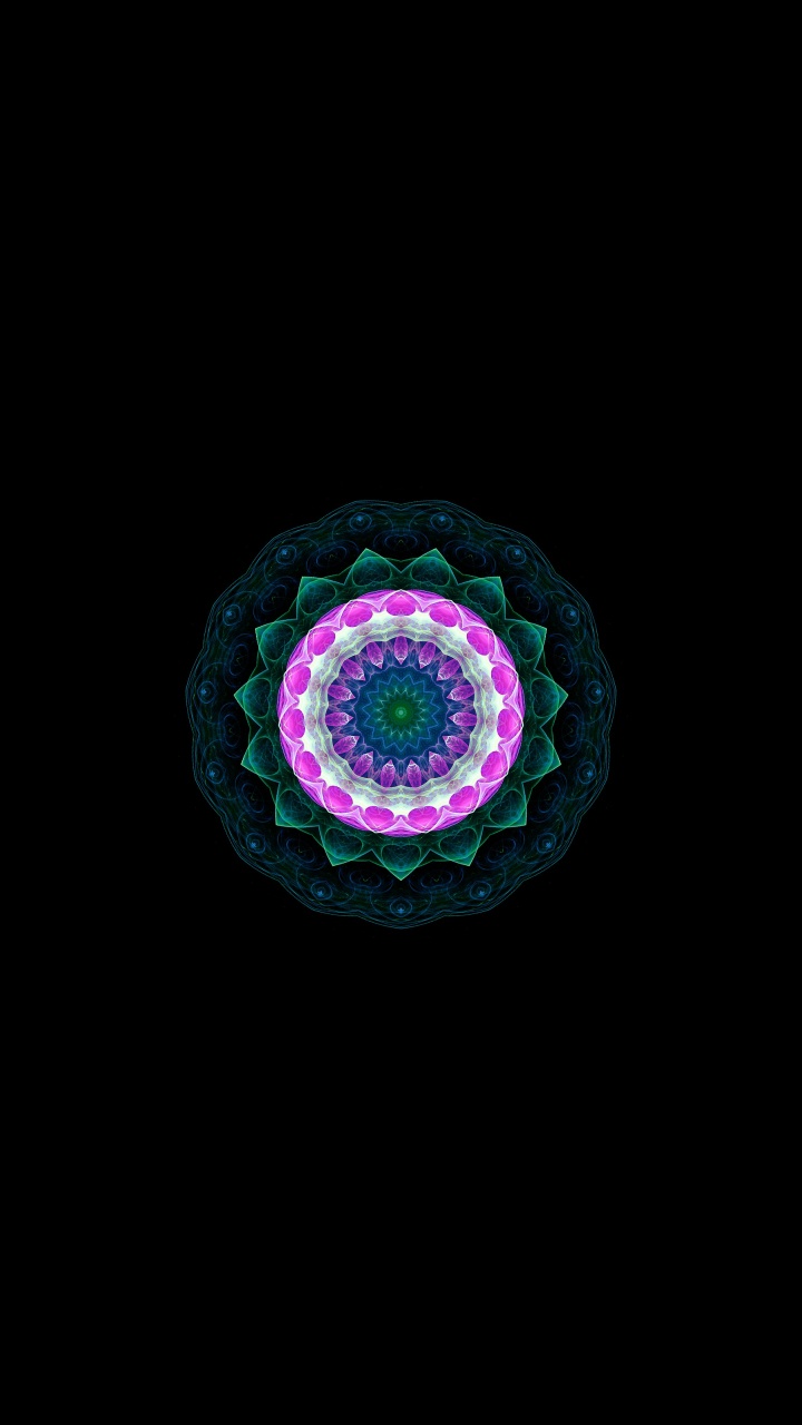 Decoración Redonda Verde y Morada. Wallpaper in 720x1280 Resolution