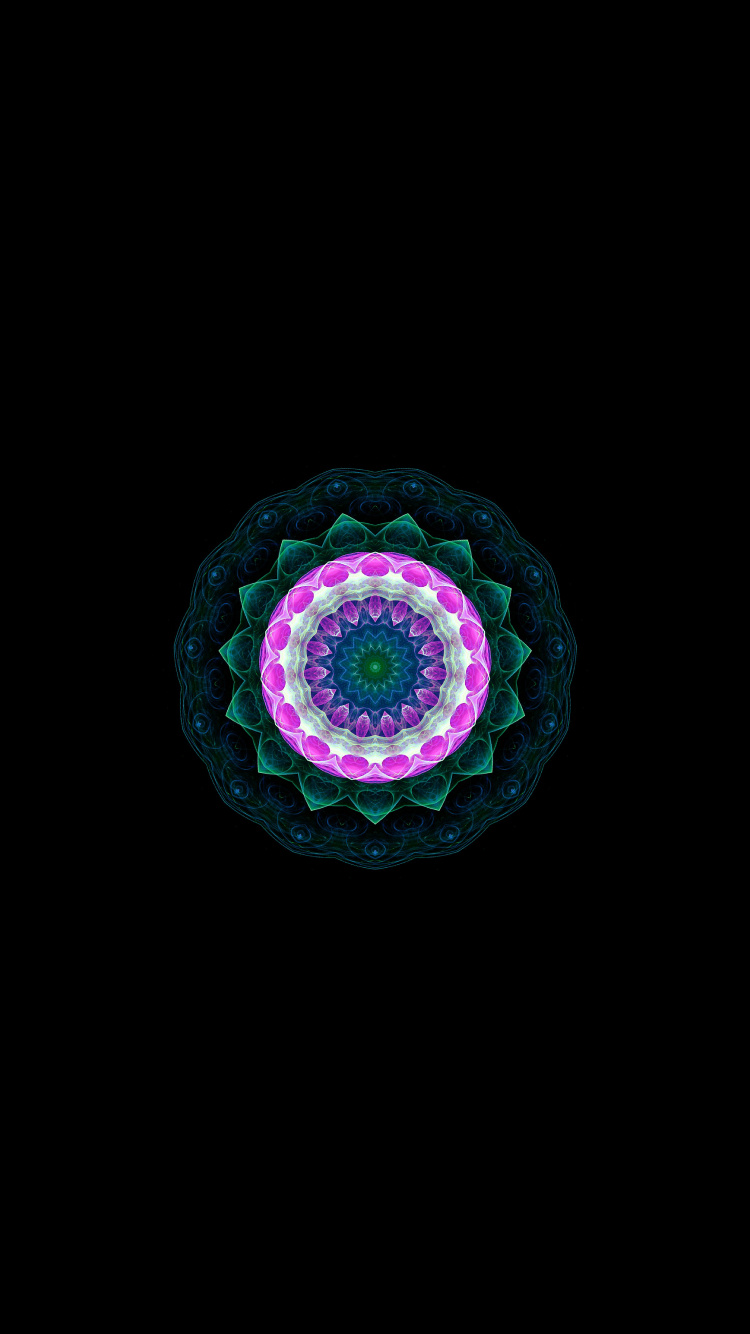 Decoración Redonda Verde y Morada. Wallpaper in 750x1334 Resolution