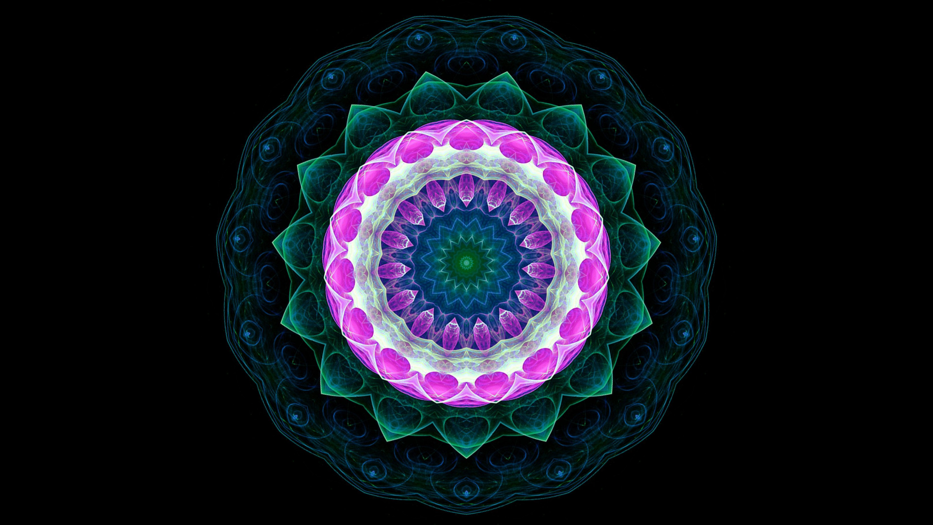 Décor Rond Vert et Violet. Wallpaper in 1920x1080 Resolution