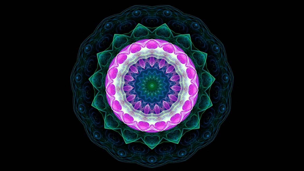 Green and Purple Round Decor. Wallpaper in 1280x720 Resolution