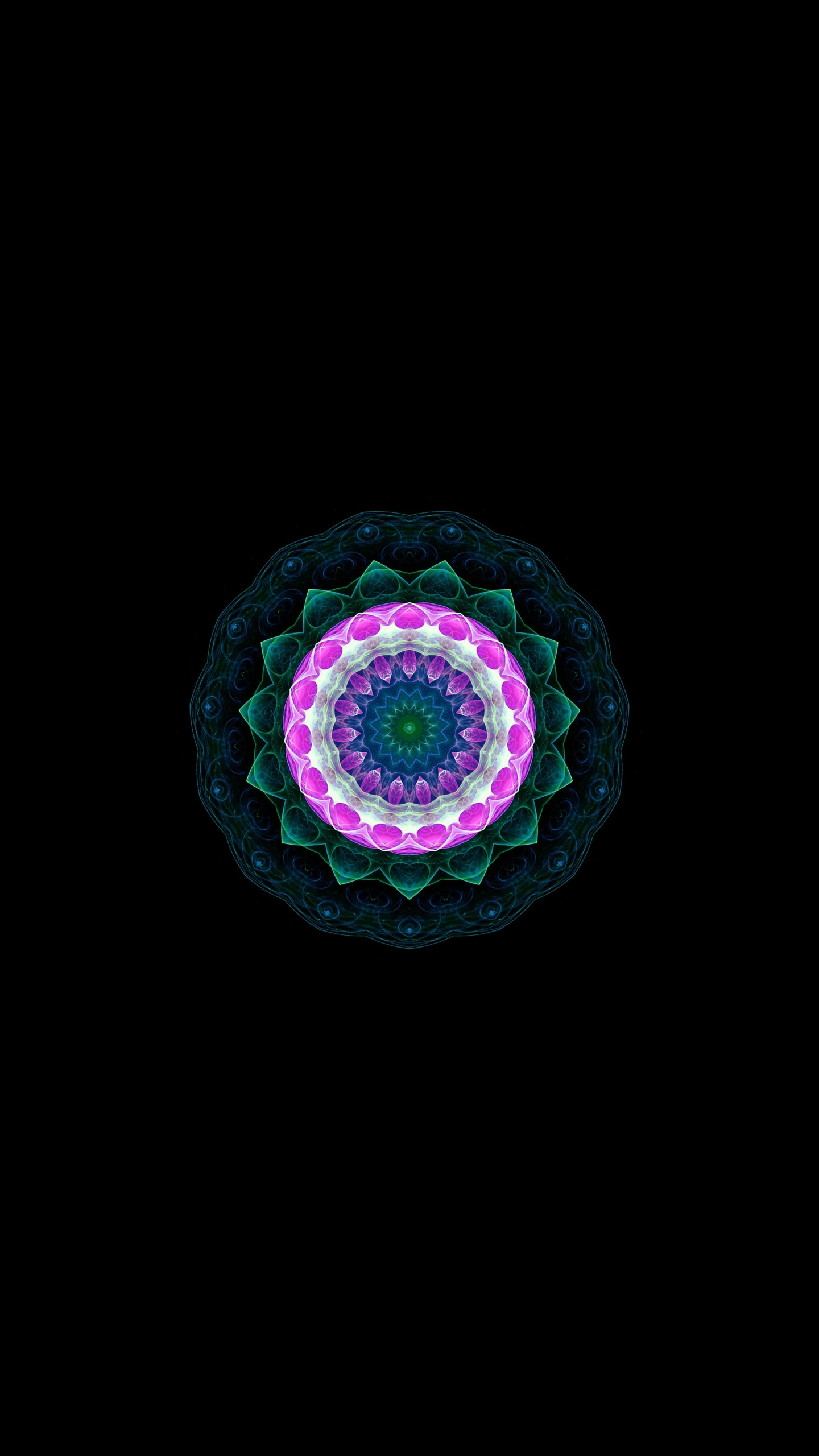 Green and Purple Round Decor. Wallpaper in 1440x2560 Resolution