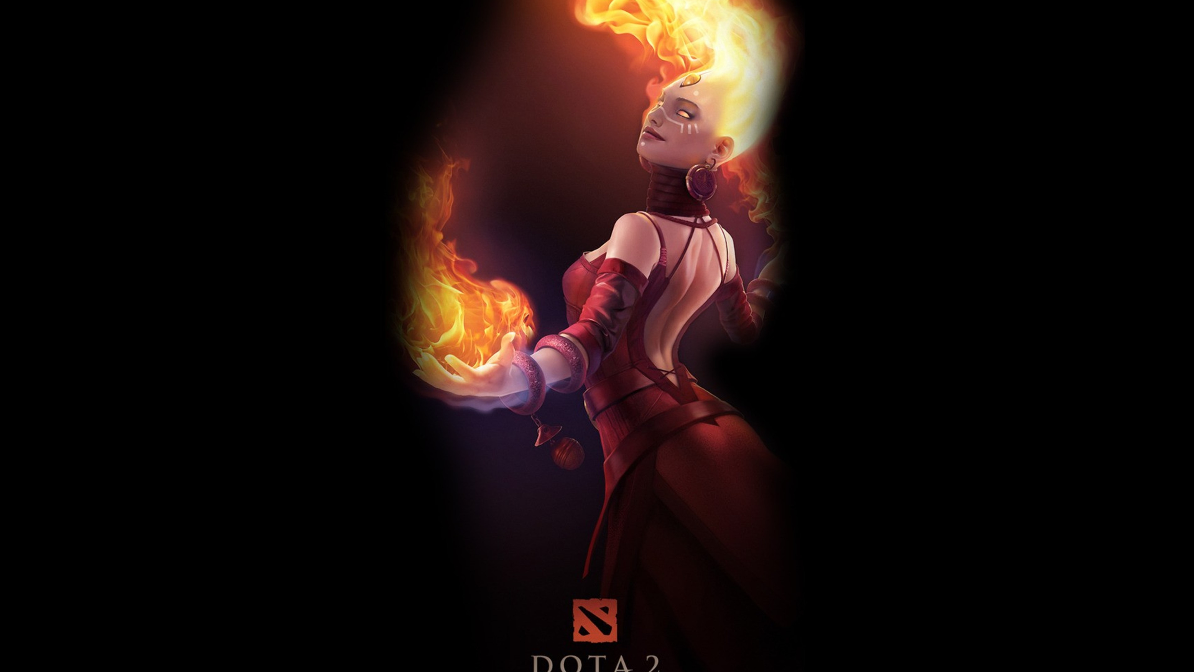 Dota 2, Defense of The Ancients, Valve Corporation, Flame, Darkness. Wallpaper in 3840x2160 Resolution