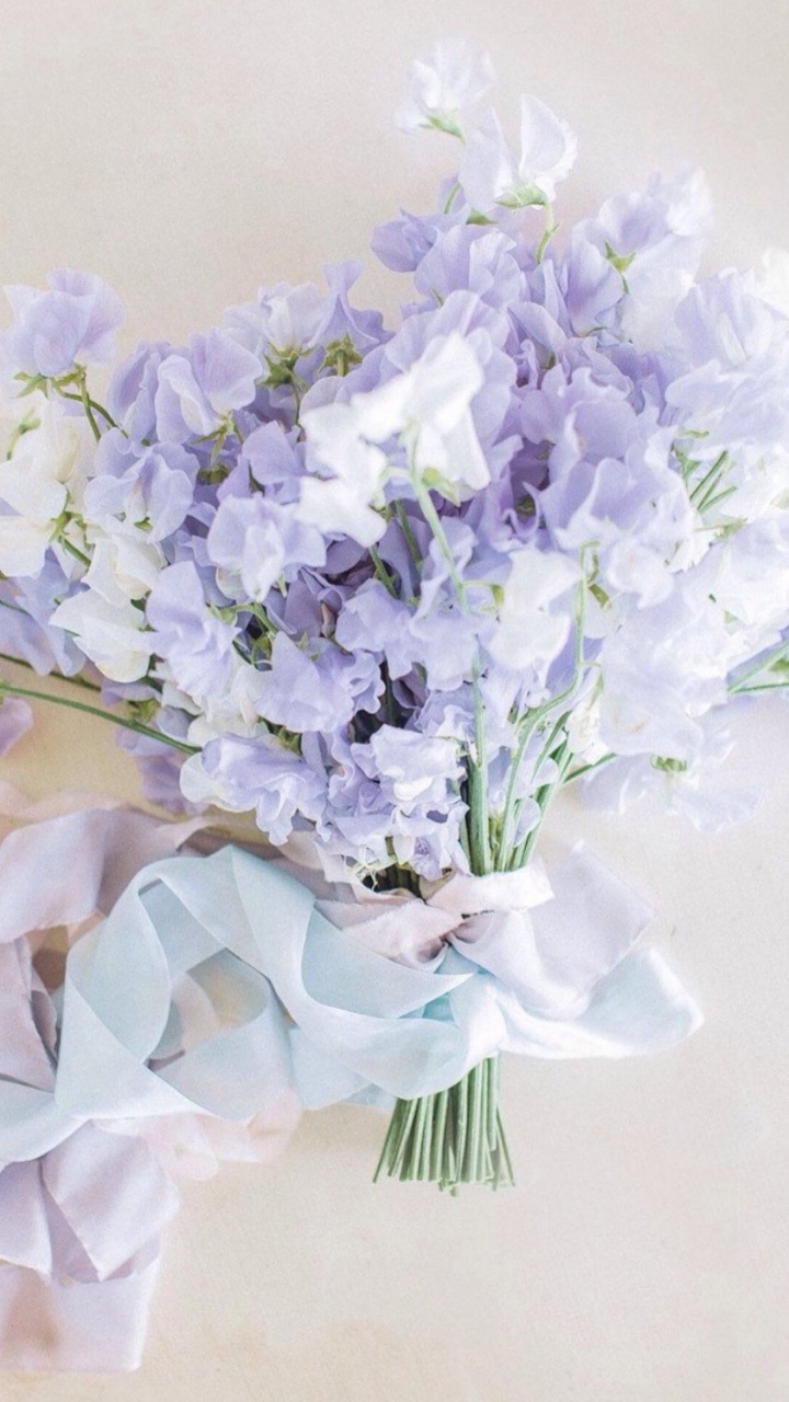 Bouquet de Fleurs Violettes et Blanches. Wallpaper in 720x1280 Resolution