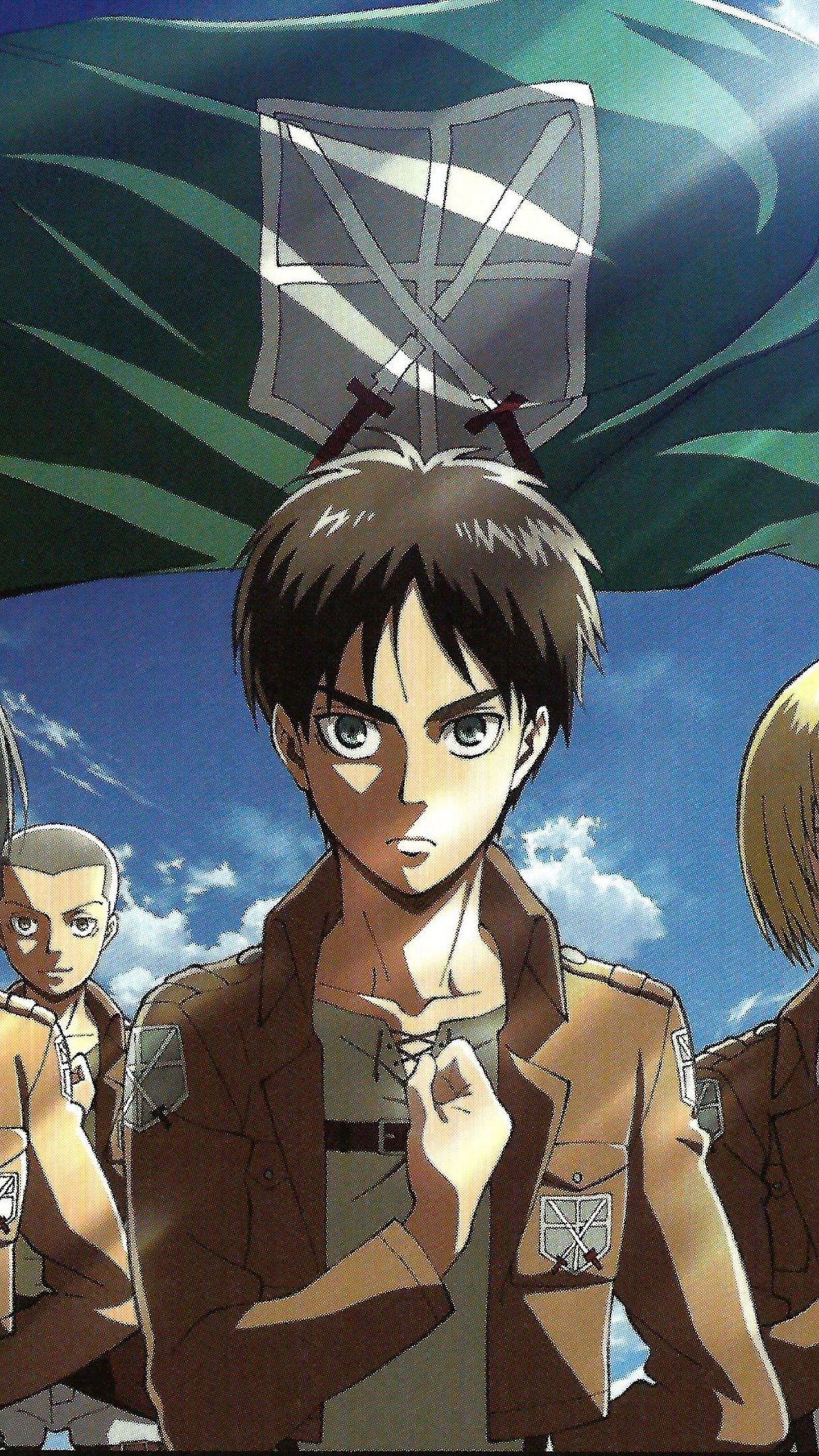 Eren Yeager, 笠阿克曼, 阿明Arlert, 攻击的巨人, Jean Kirschtein 壁纸 1440x2560 允许
