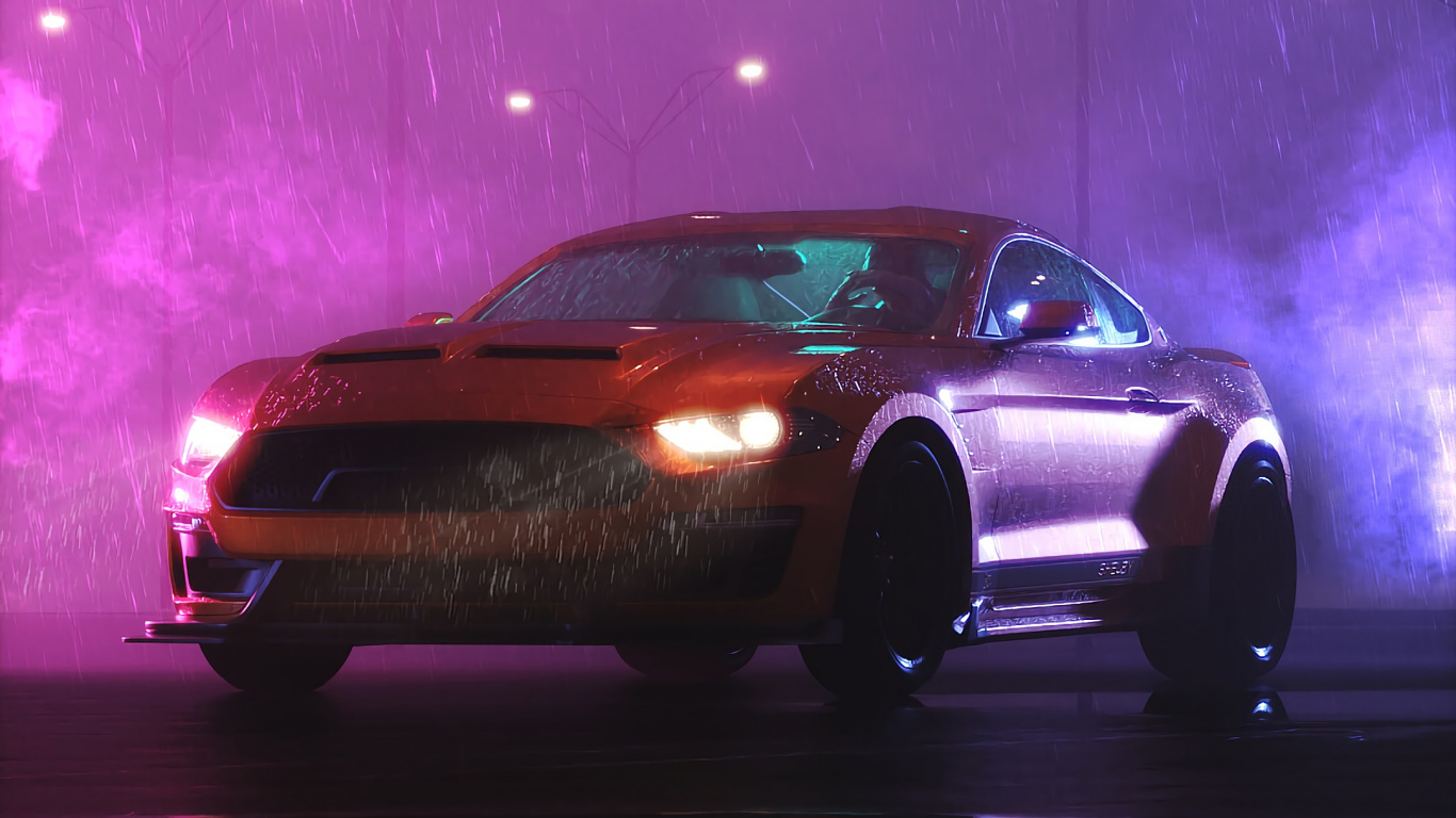 Coupé Rouge et Noir Sur Route. Wallpaper in 1366x768 Resolution