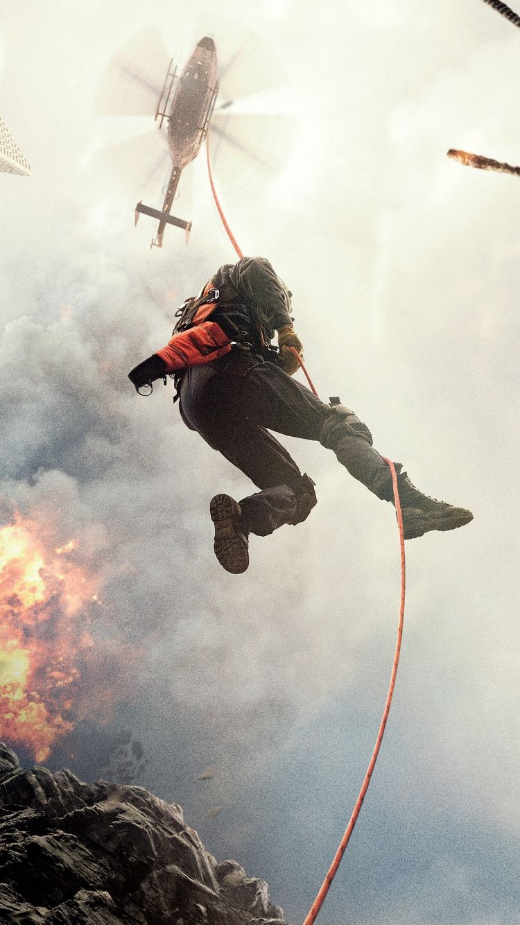 Homme en Veste Grise et Pantalon Noir à Cheval Sur un Cerf-volant Rouge et Blanc Sous Des Nuages Blancs. Wallpaper in 750x1334 Resolution