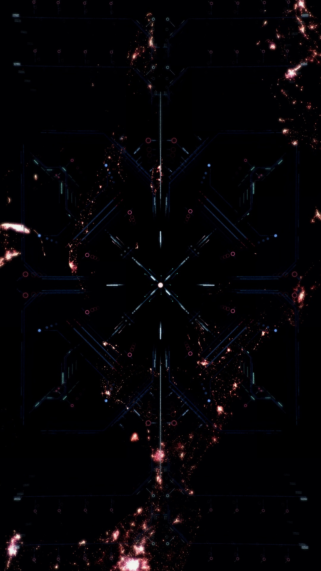 Blaue Und Weiße Leuchte. Wallpaper in 1080x1920 Resolution