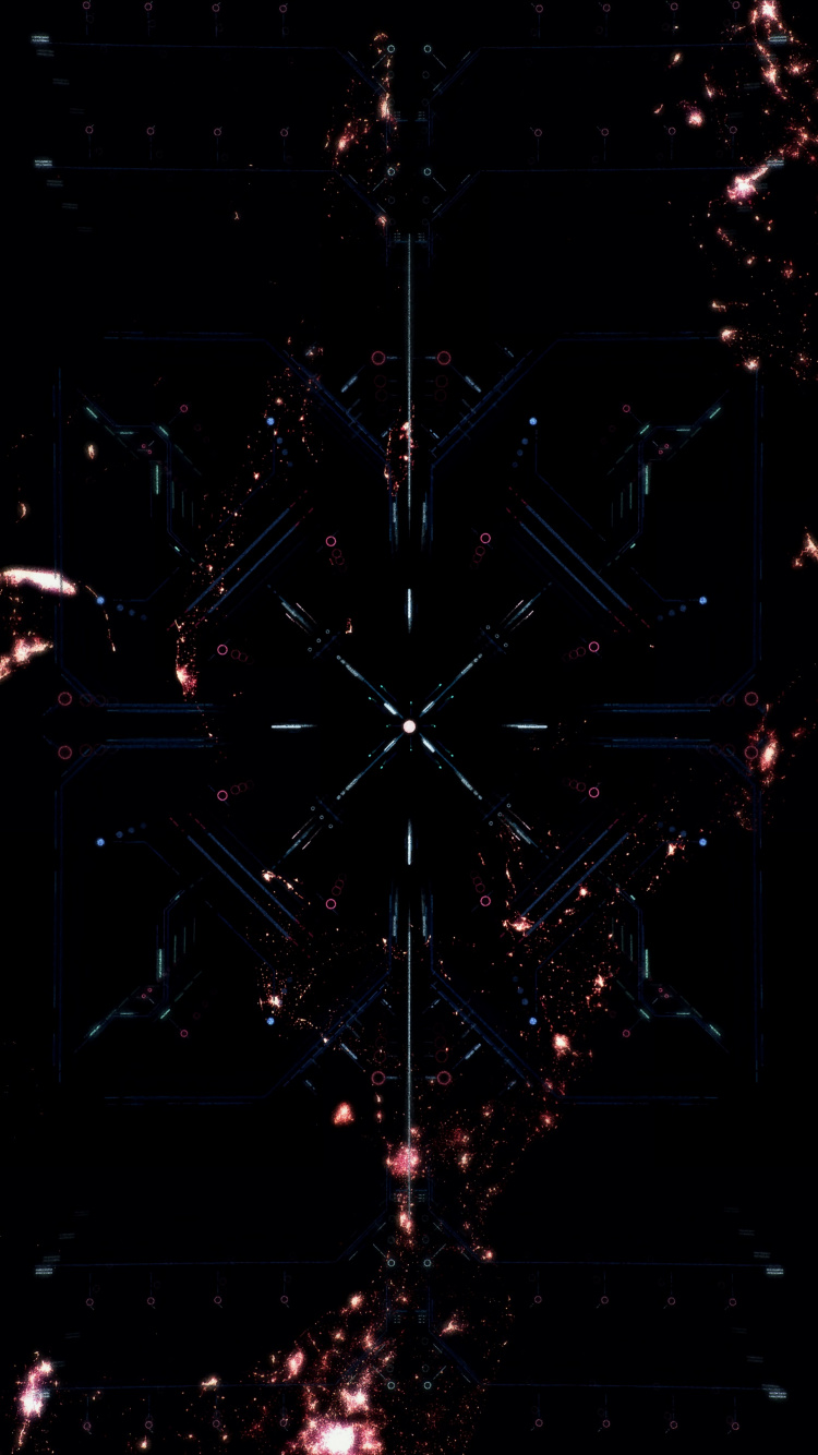 黑色的, 空间, 午夜, 明星, 星座 壁纸 750x1334 允许