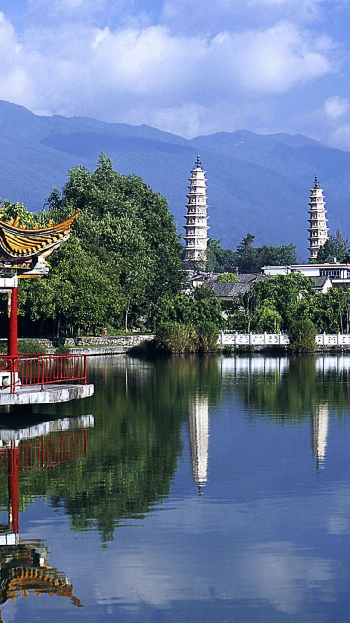 中国, 反射, 中国建筑, 性质, 旅游景点 壁纸 720x1280 允许