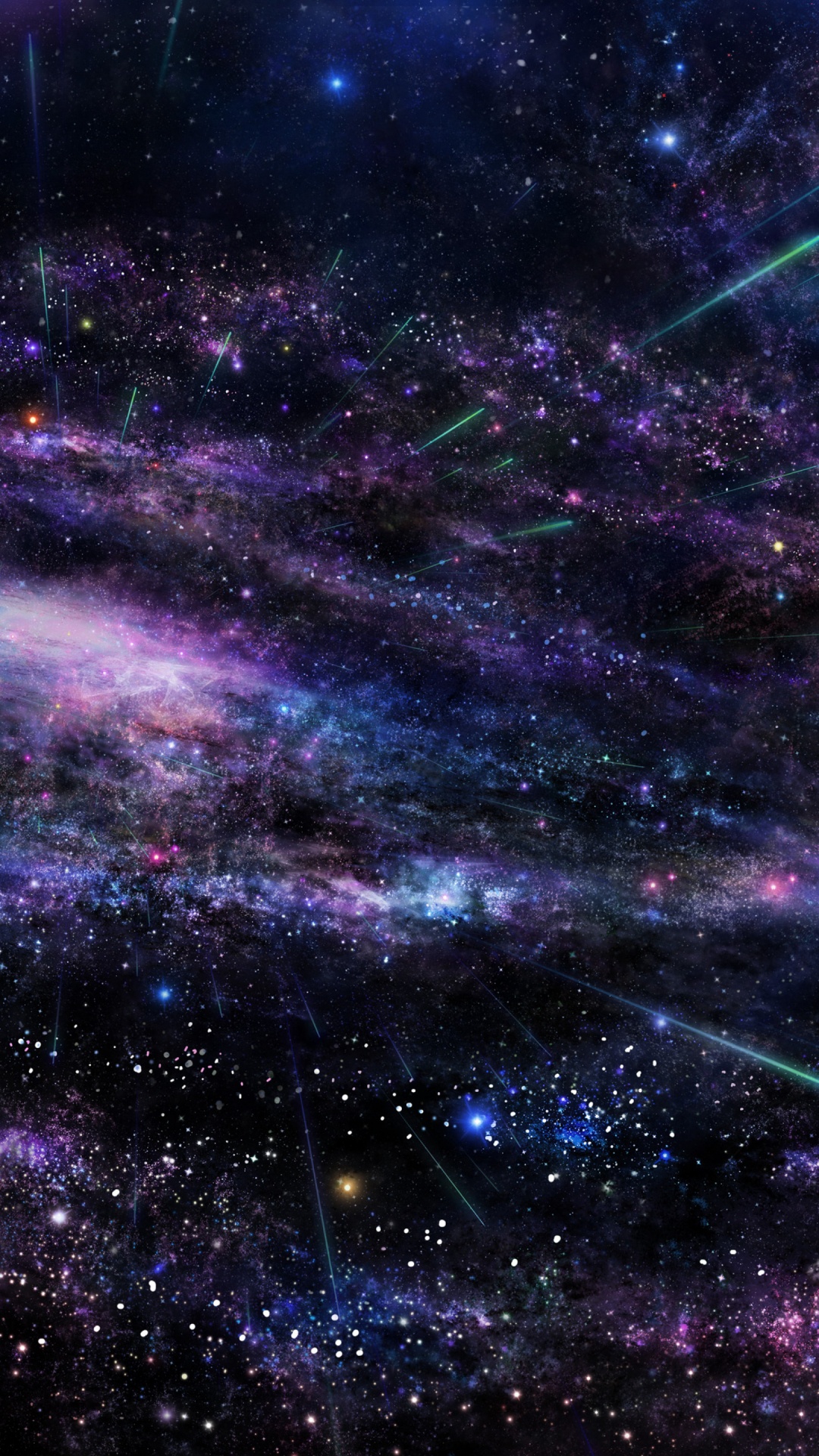 Blaue Und Weiße Galaxieillustration. Wallpaper in 1080x1920 Resolution