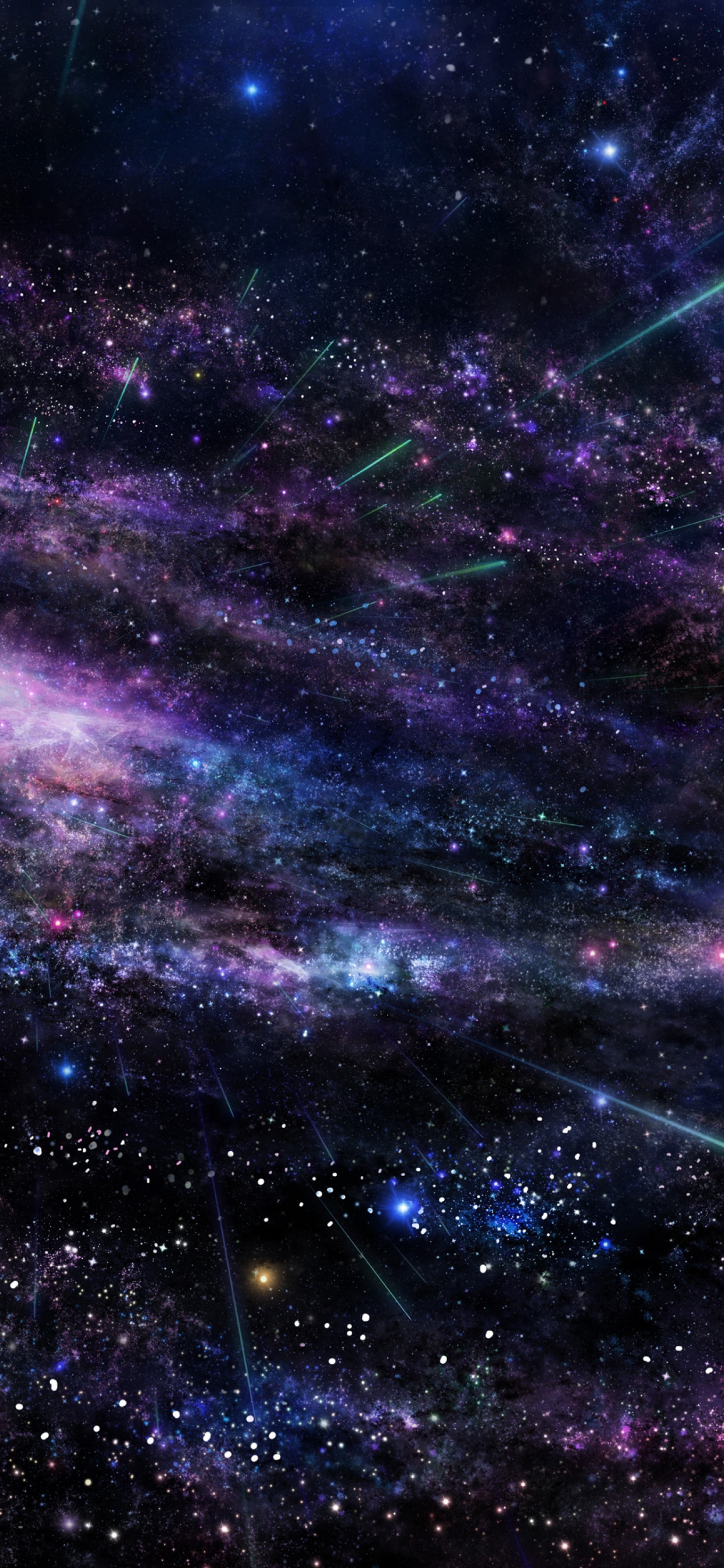 Blaue Und Weiße Galaxieillustration. Wallpaper in 1242x2688 Resolution