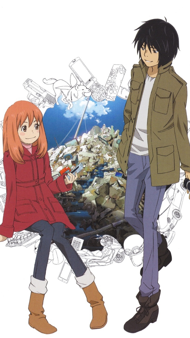 Fille en Robe Rouge Illustration. Wallpaper in 720x1280 Resolution