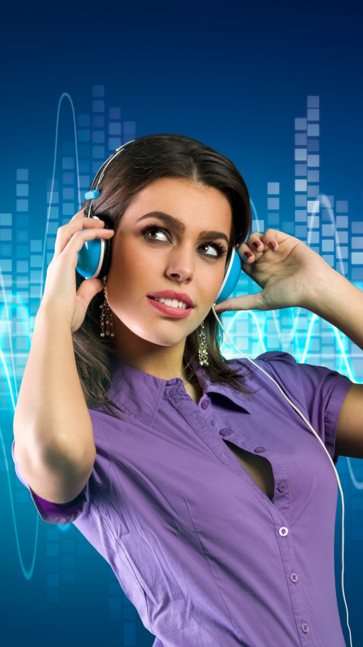 Music, Electronic Dance Music, House Music, Blue, Purple. Wallpaper in 720x1280 Resolution