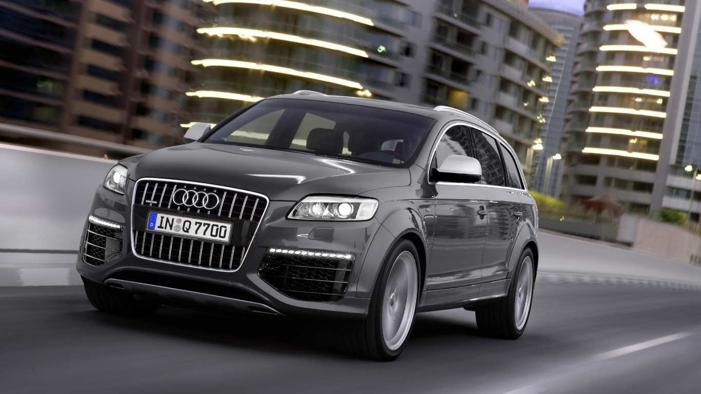 Black Audi a 4 Coupe. Wallpaper in 1366x768 Resolution