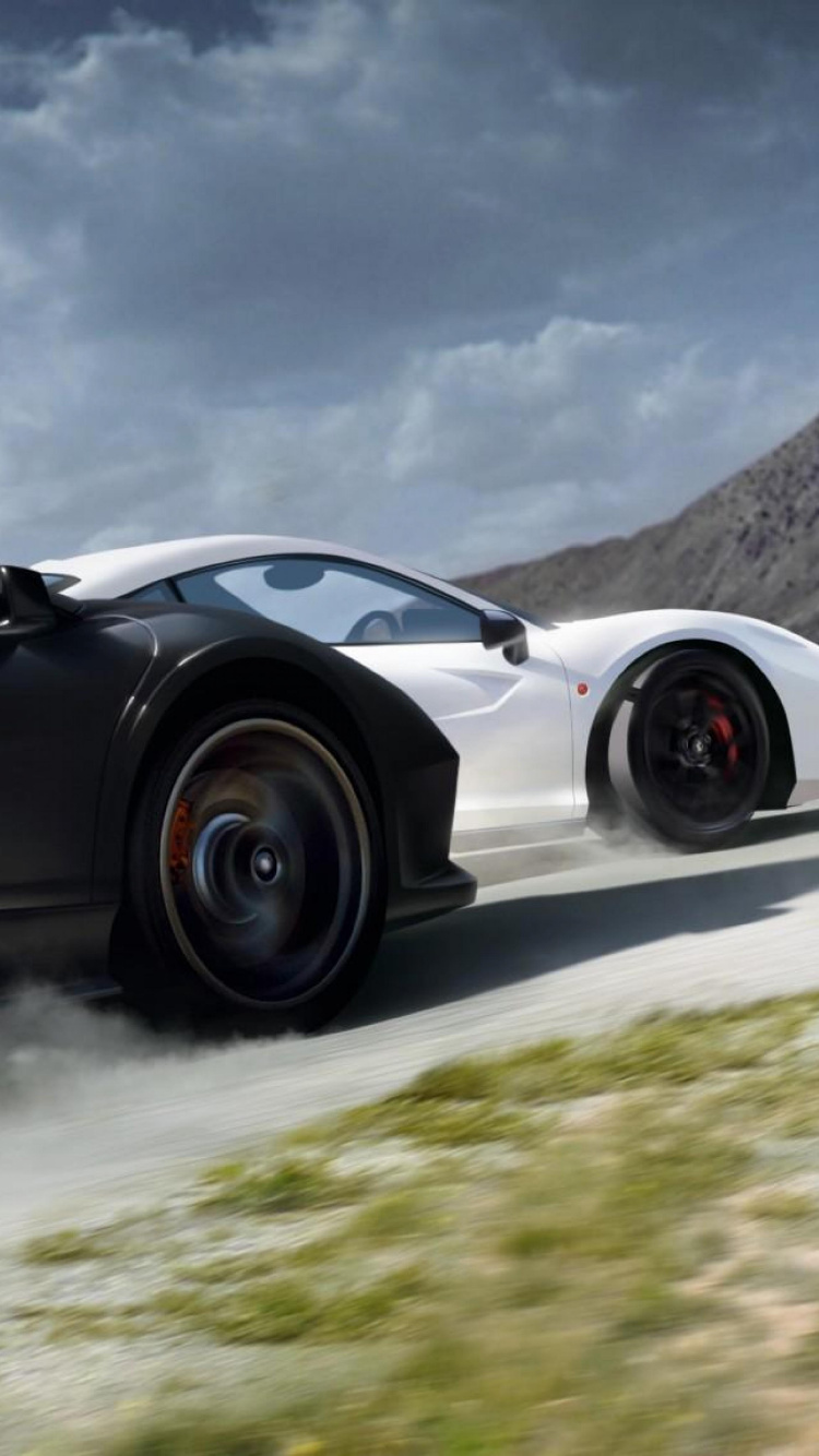 Porsche 911 Negro en la Carretera. Wallpaper in 750x1334 Resolution