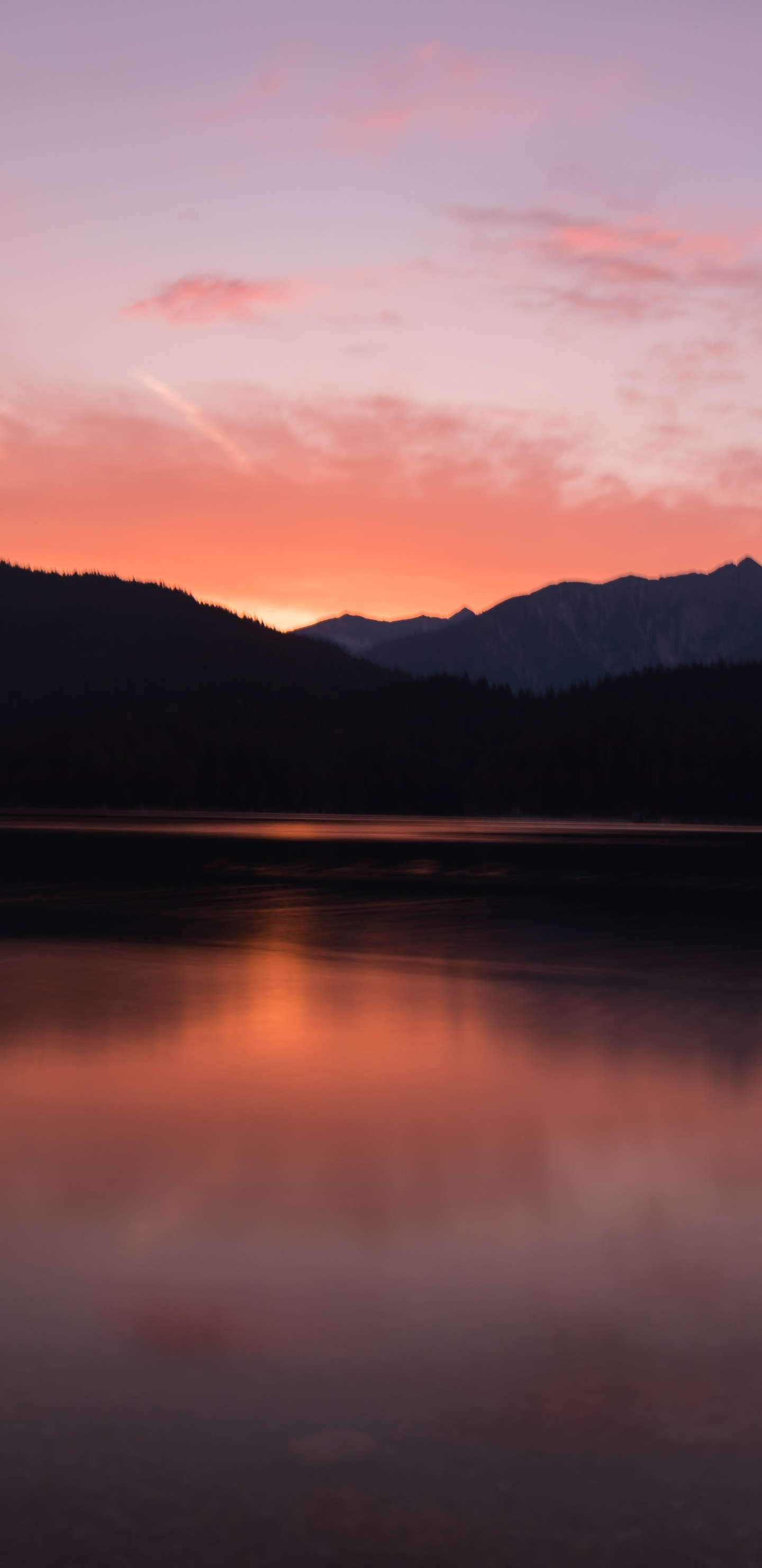 Reflexion, Natur, Afterglow, Cloud, Horizont. Wallpaper in 1440x2960 Resolution