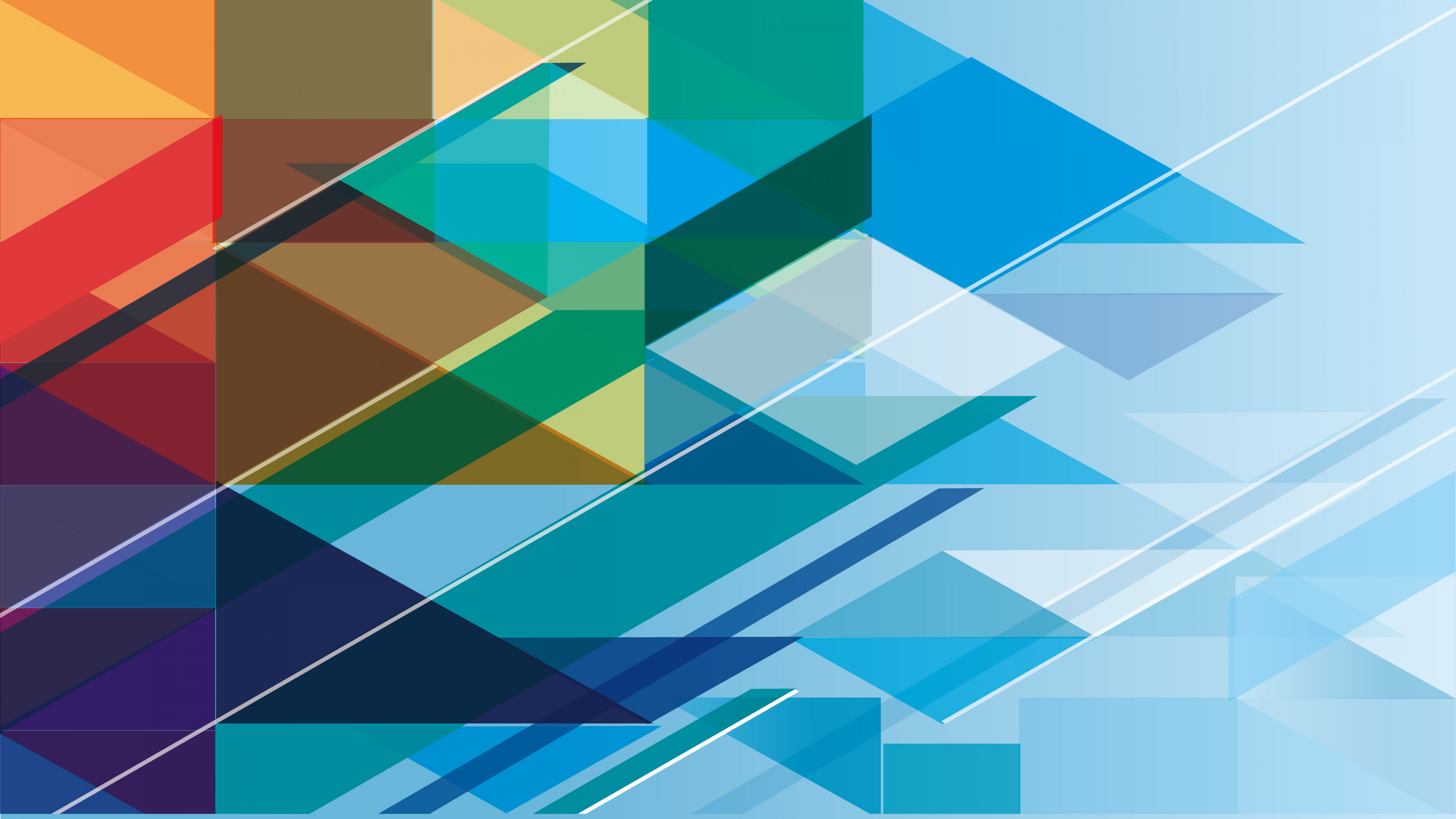 Blue Red and Yellow Abstract Painting. Wallpaper in 3840x2160 Resolution
