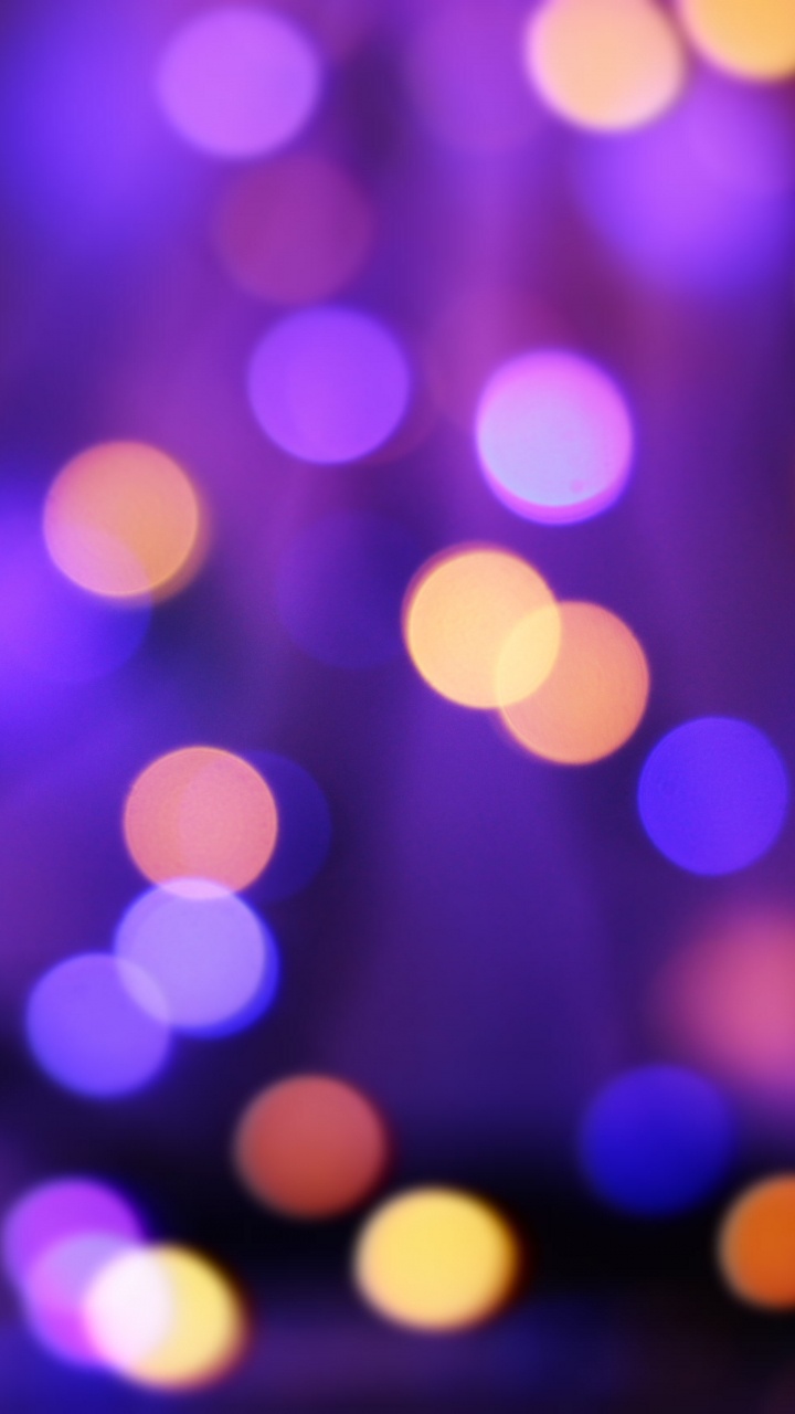 Purple and White Bokeh Lights. Wallpaper in 720x1280 Resolution
