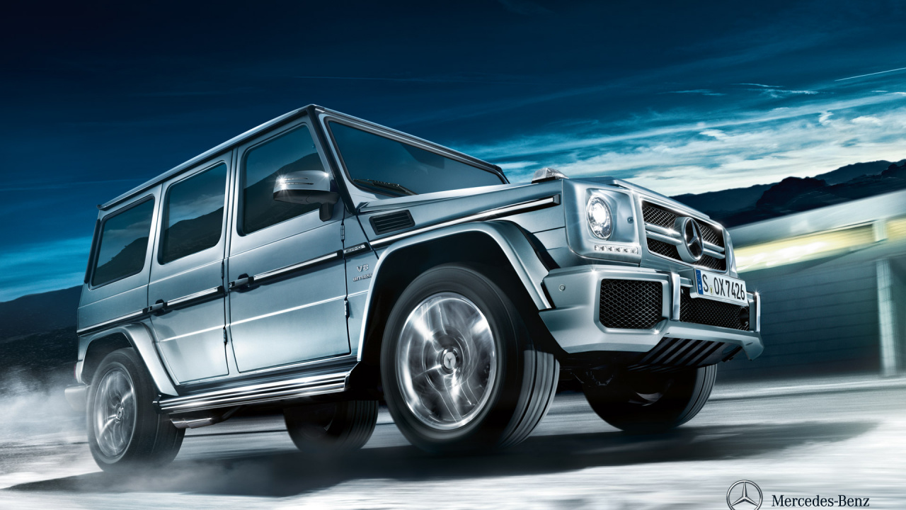 Plata Mercedes Benz Clase g Suv. Wallpaper in 1280x720 Resolution