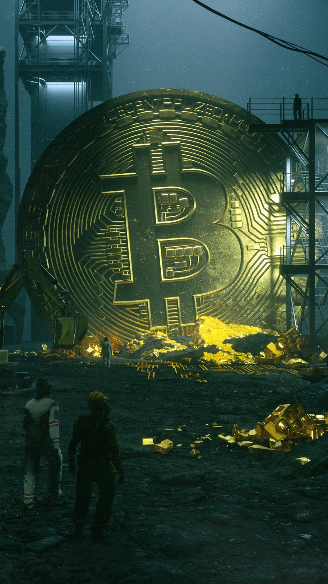 Bitcoin Art, Bitcoin, Cryptocurrency, Digital Currency, Ethereum. Wallpaper in 1080x1920 Resolution