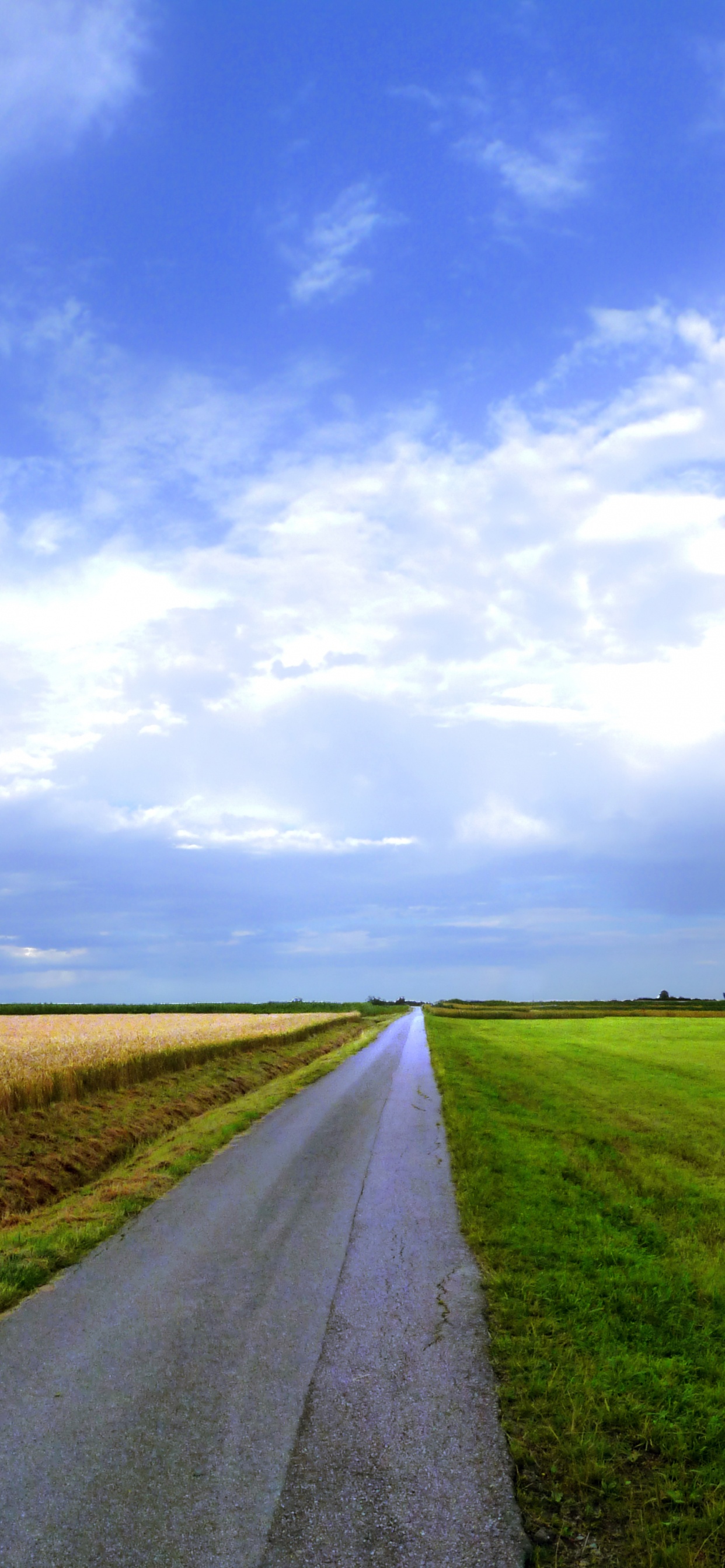 Brown Wooden House on Green Grass Field Under White Clouds and Blue Sky During Daytime. Wallpaper in 1242x2688 Resolution