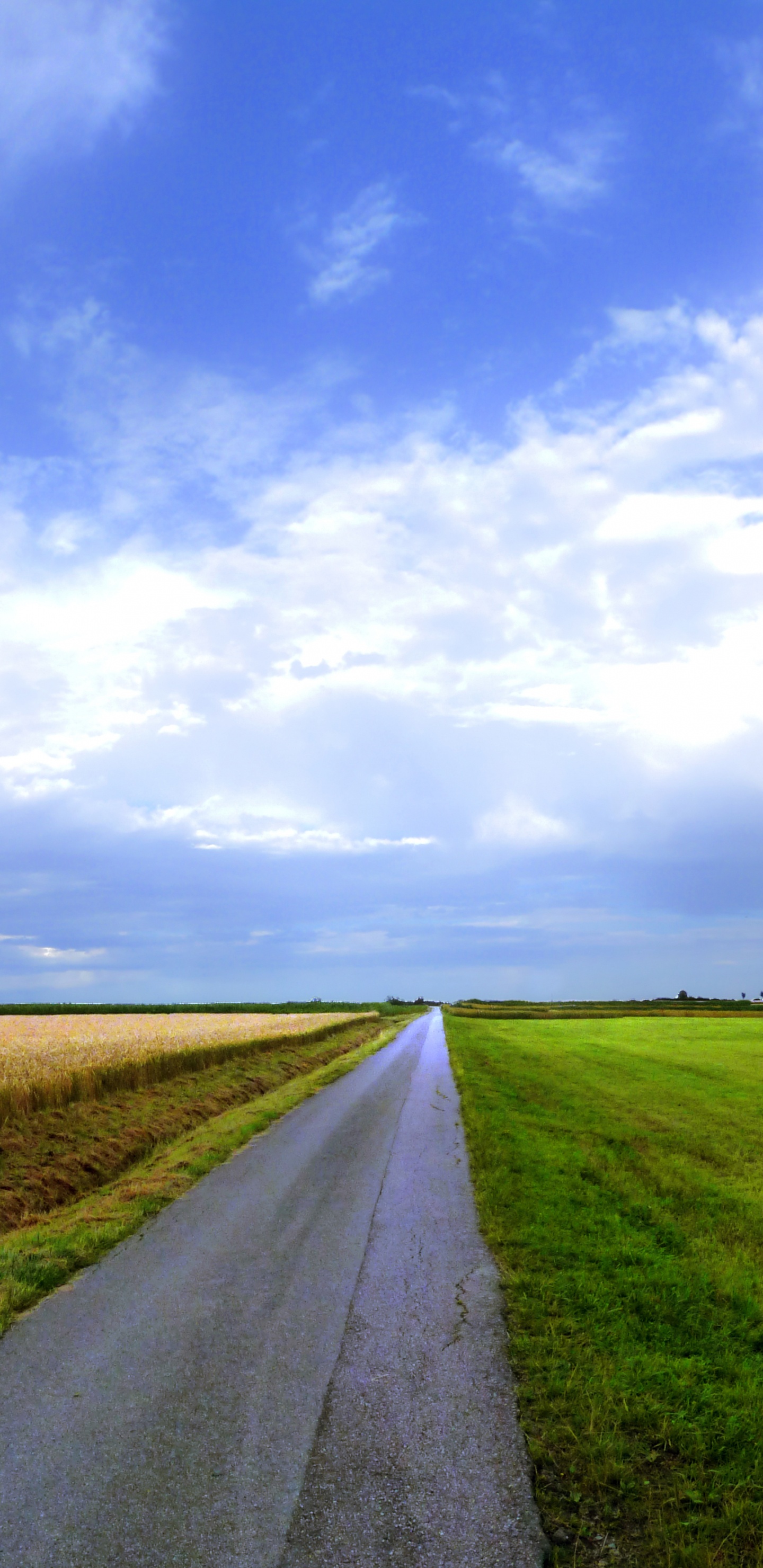 Brown Wooden House on Green Grass Field Under White Clouds and Blue Sky During Daytime. Wallpaper in 1440x2960 Resolution