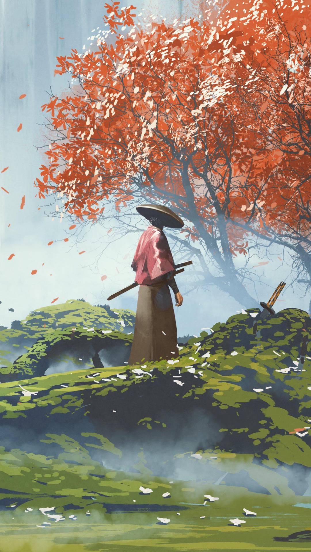 Samouraï, Illustration, Art, L'art Numérique, Conception. Wallpaper in 1080x1920 Resolution