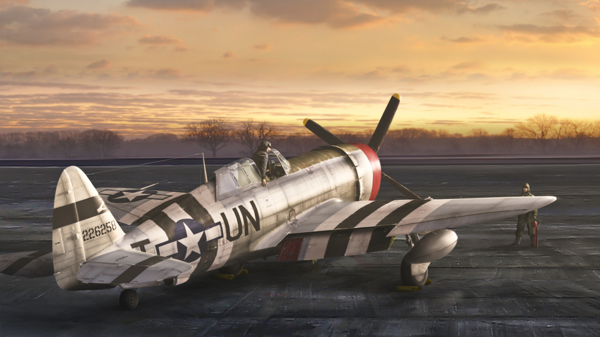 White and Red Airplane on Airport During Sunset. Wallpaper in 1920x1080 Resolution