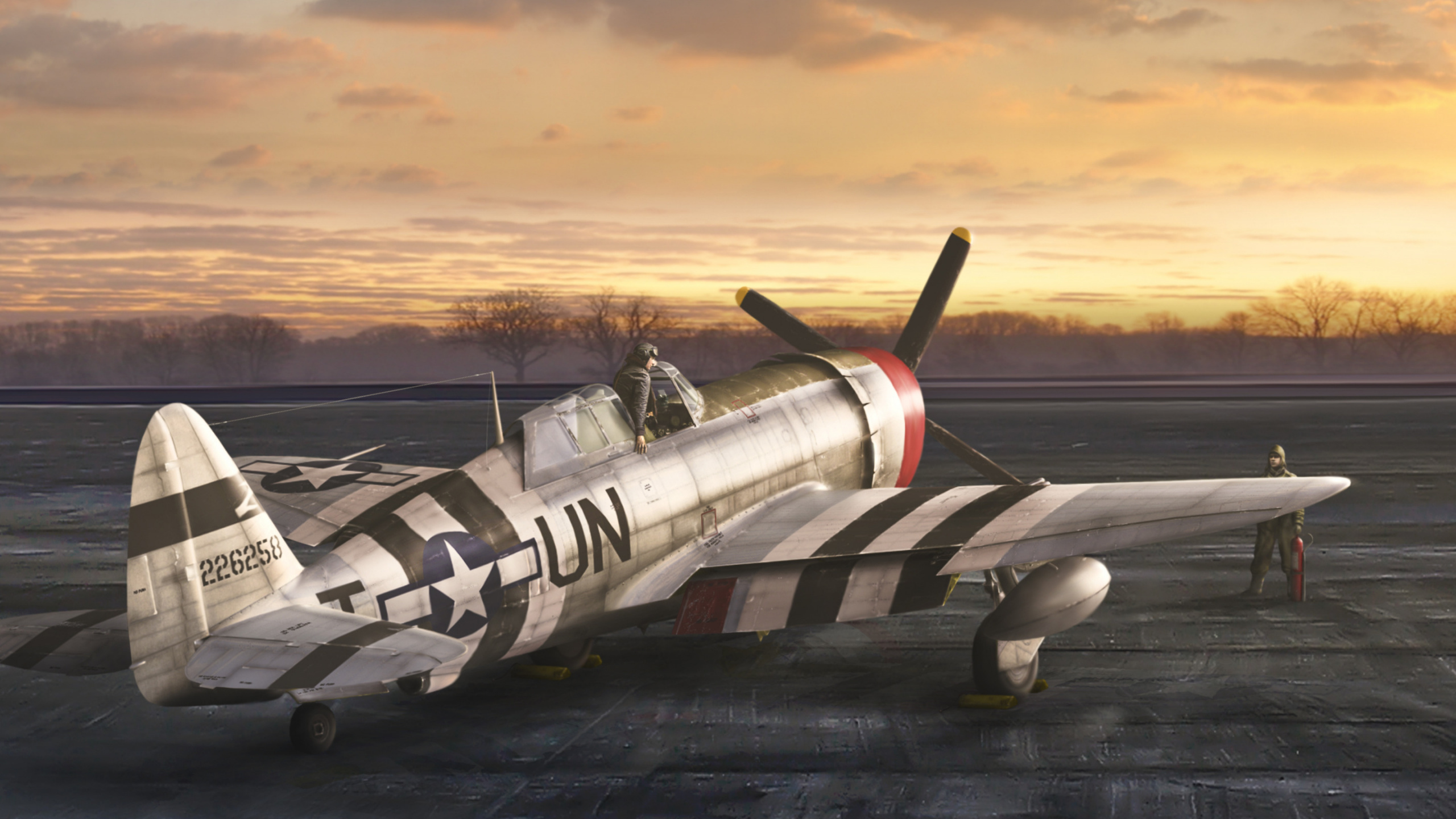 Weißes Und Rotes Flugzeug am Flughafen Während Des Sonnenuntergangs. Wallpaper in 2560x1440 Resolution